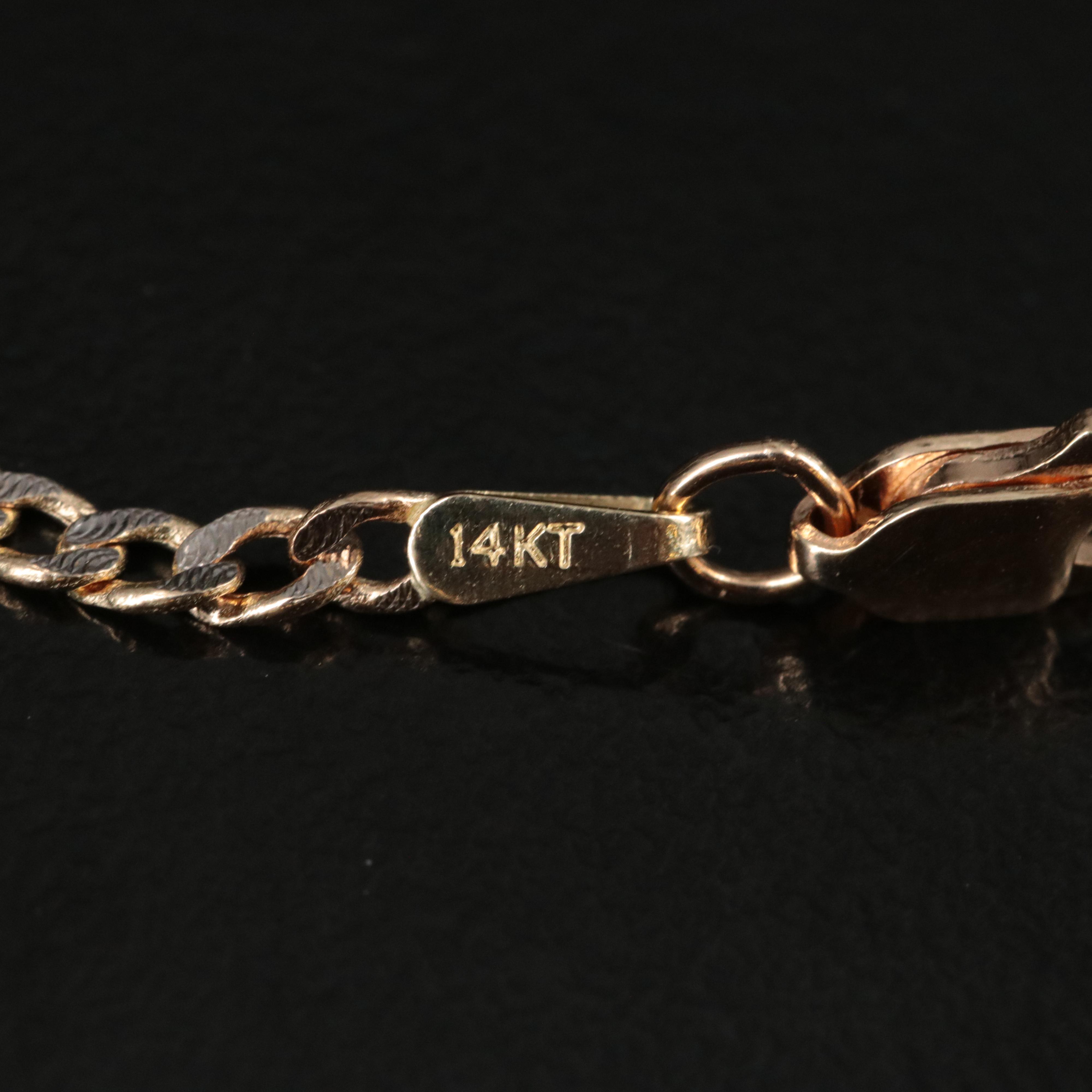 14K Two-Tone Curb Chain Necklace