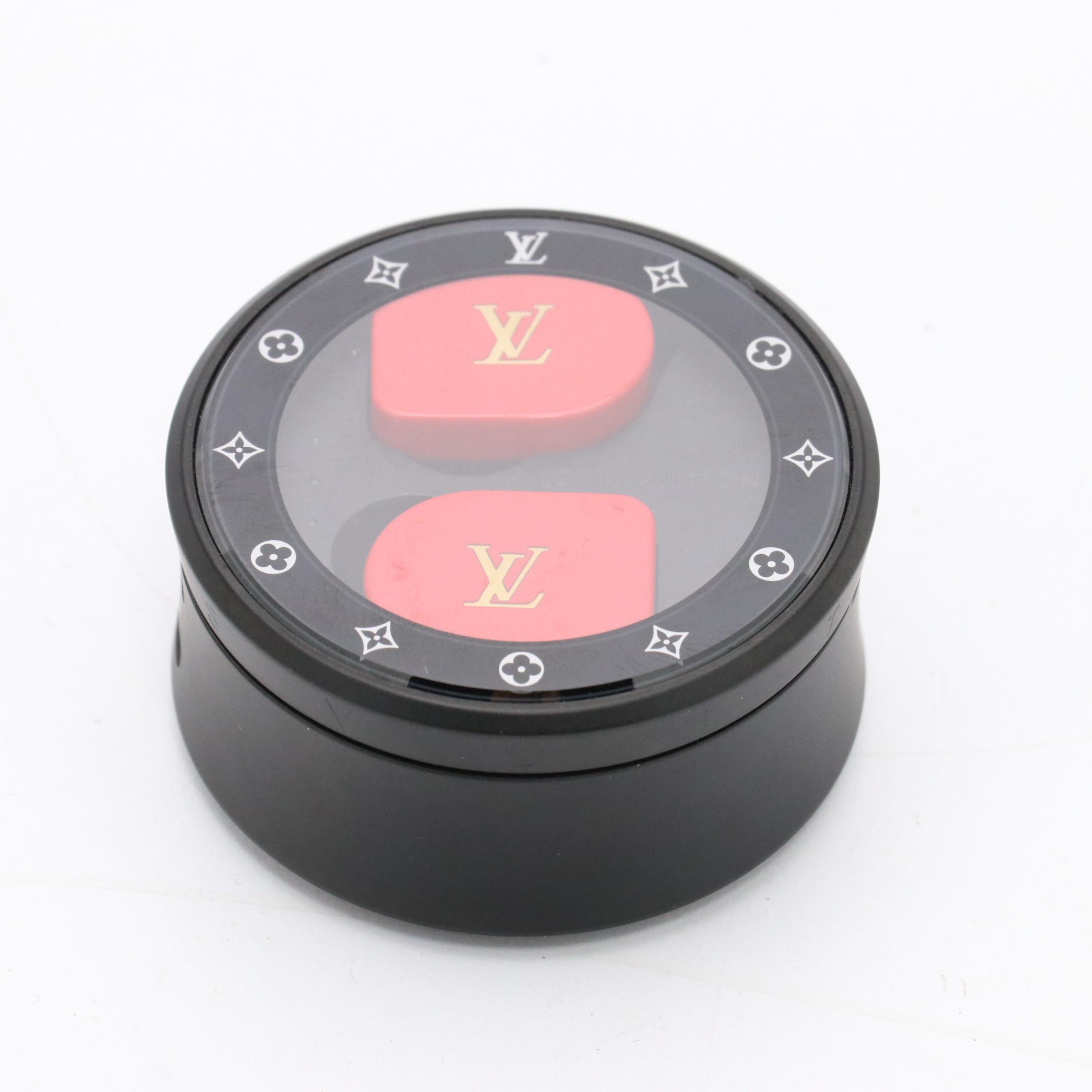 Louis Vuitton Red LV Logo Horizon Earphones in Charging Case & Leather Zip Case
