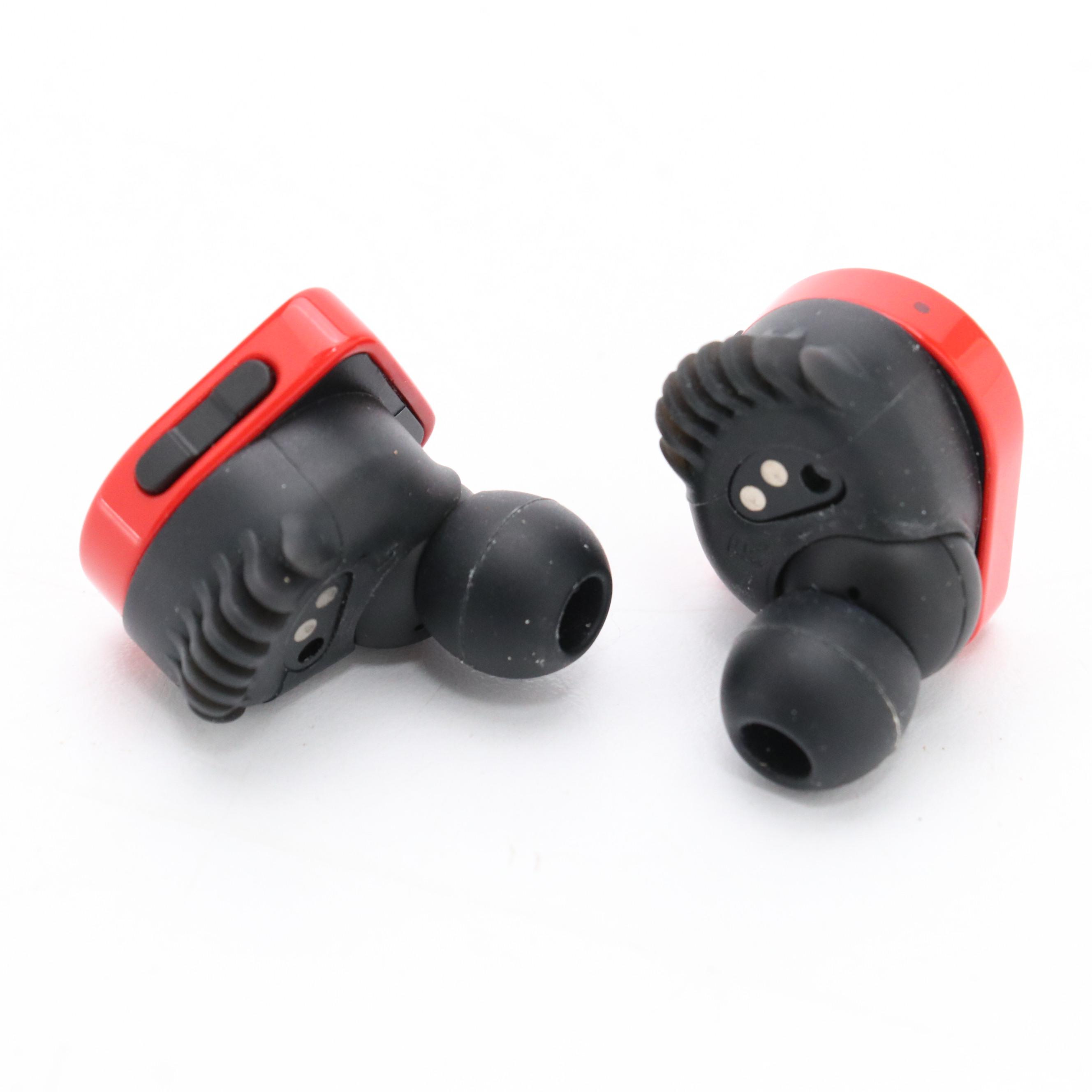 Louis Vuitton Red LV Logo Horizon Earphones in Charging Case & Leather Zip Case