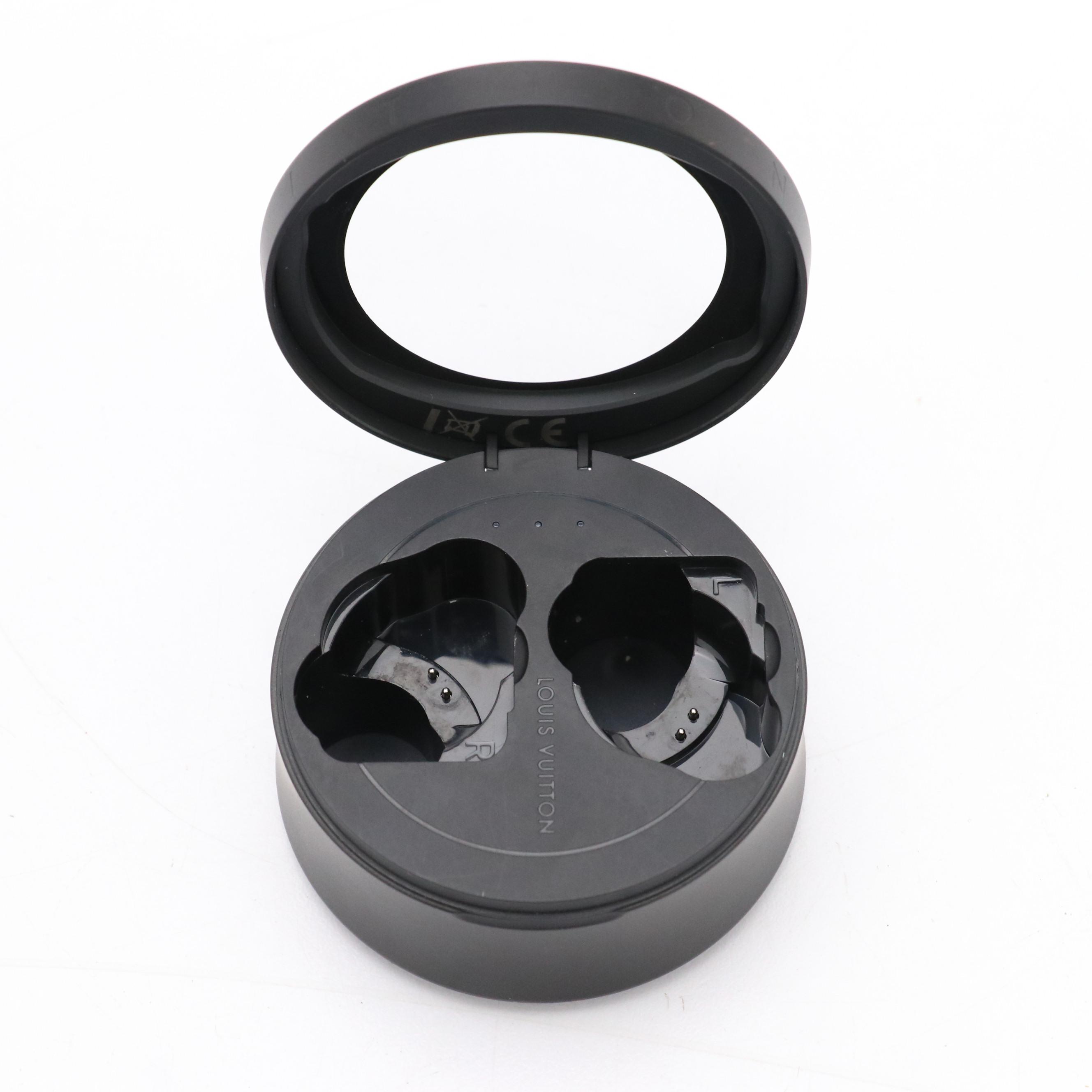 Louis Vuitton Red LV Logo Horizon Earphones in Charging Case & Leather Zip Case