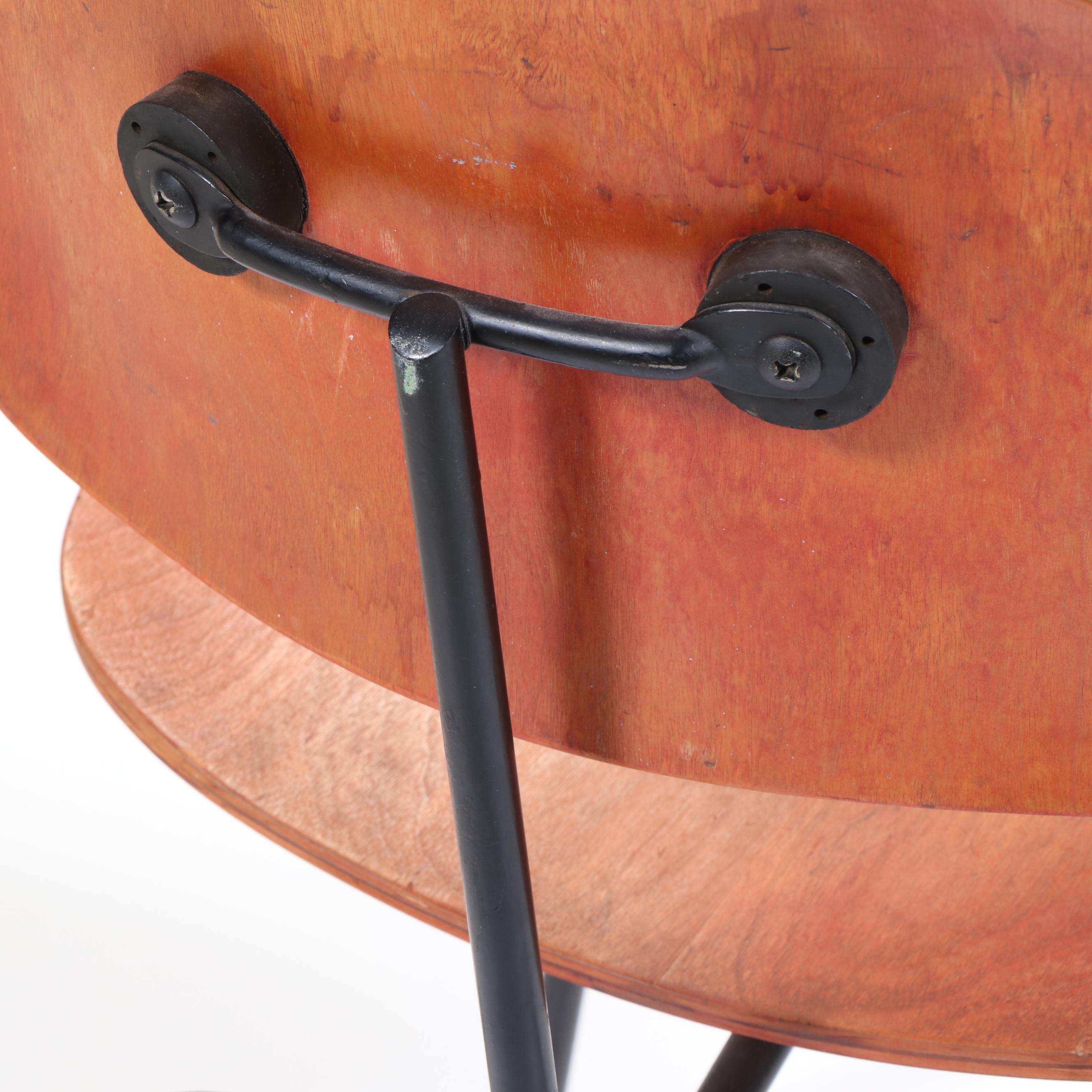 Charles & Ray Eames for Herman Miller "DCM" Plywood Chair in Red Aniline Finish