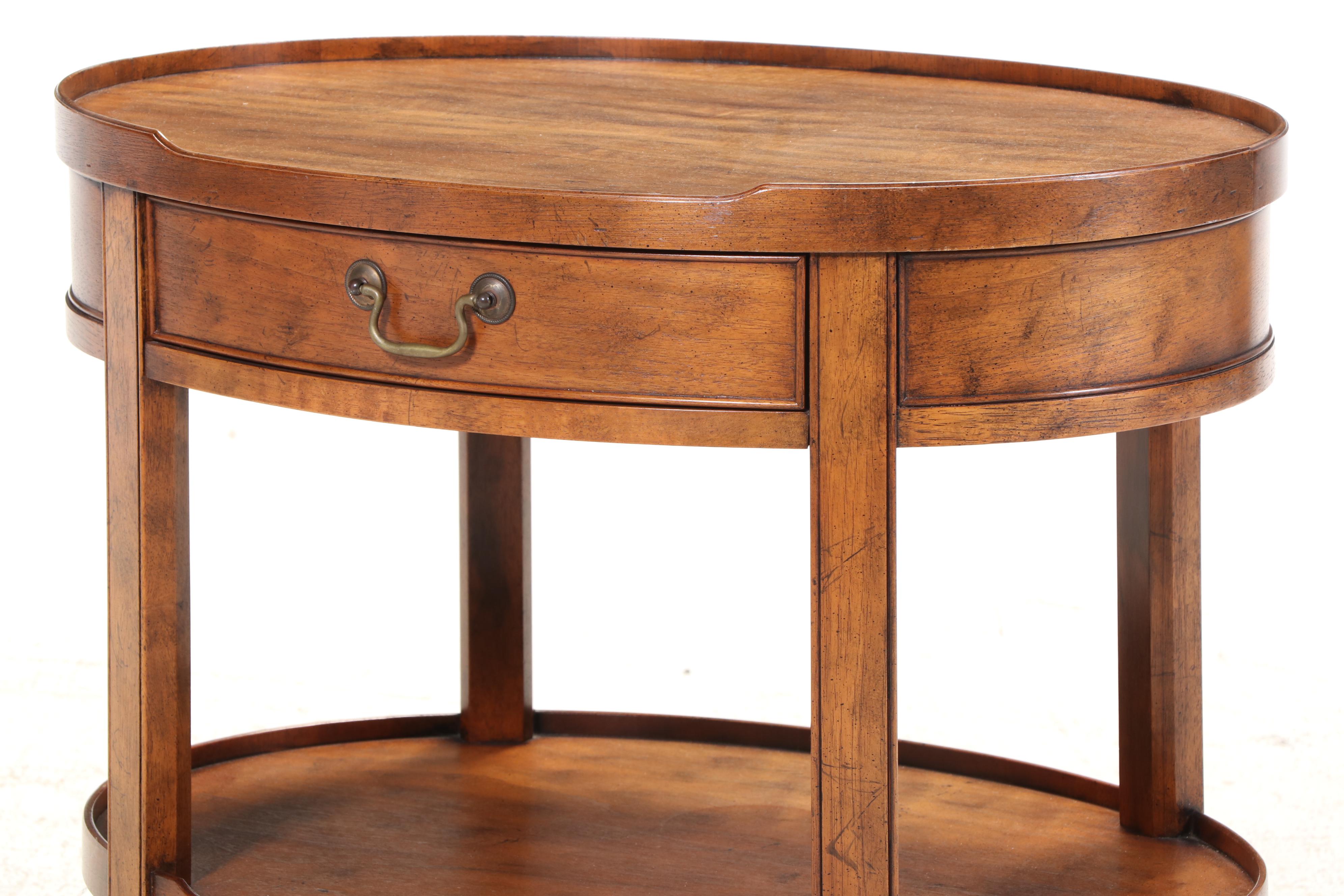 Milling Road Furniture by Baker Hardwood Two-Tiered Side Table