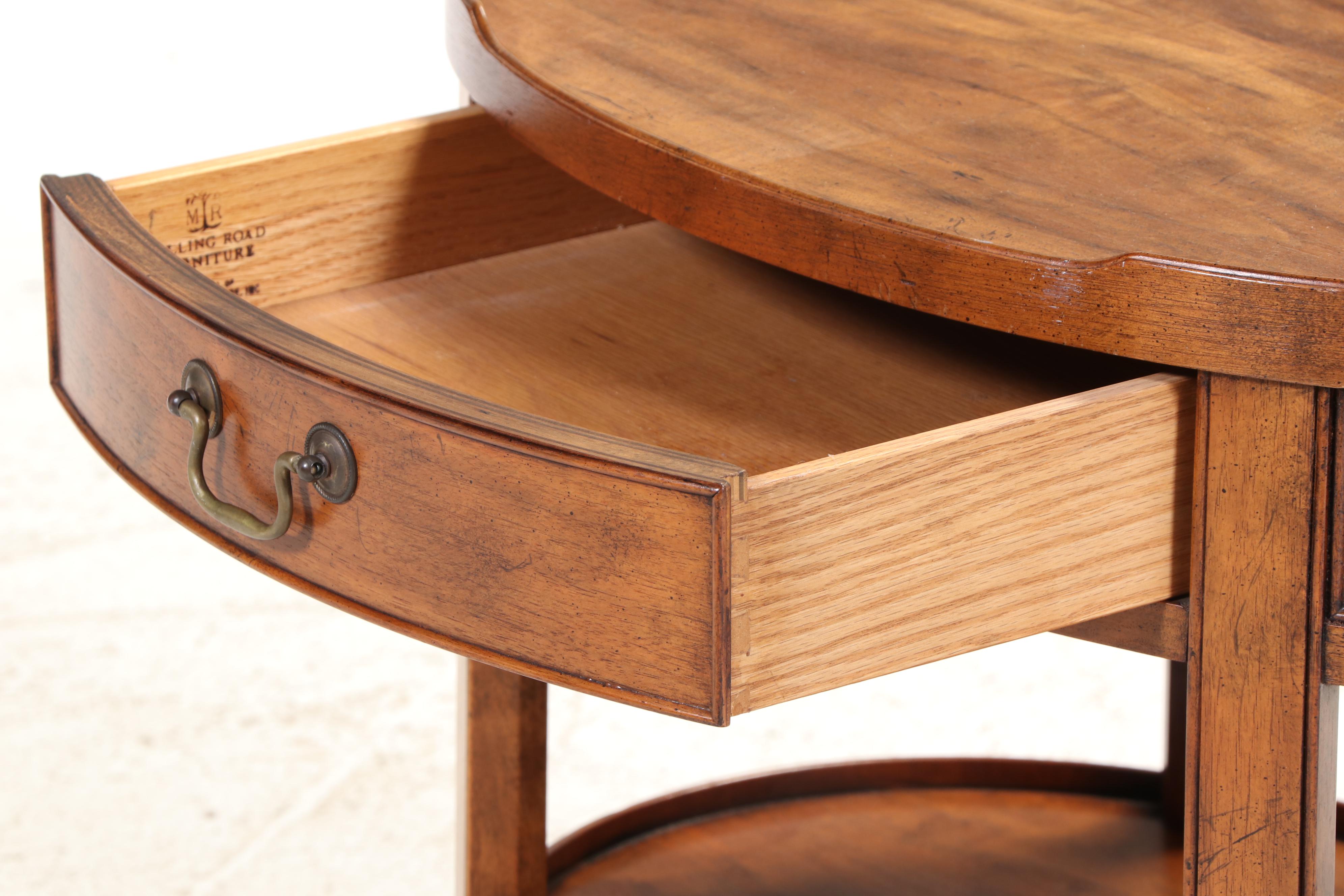 Milling Road Furniture by Baker Hardwood Two-Tiered Side Table