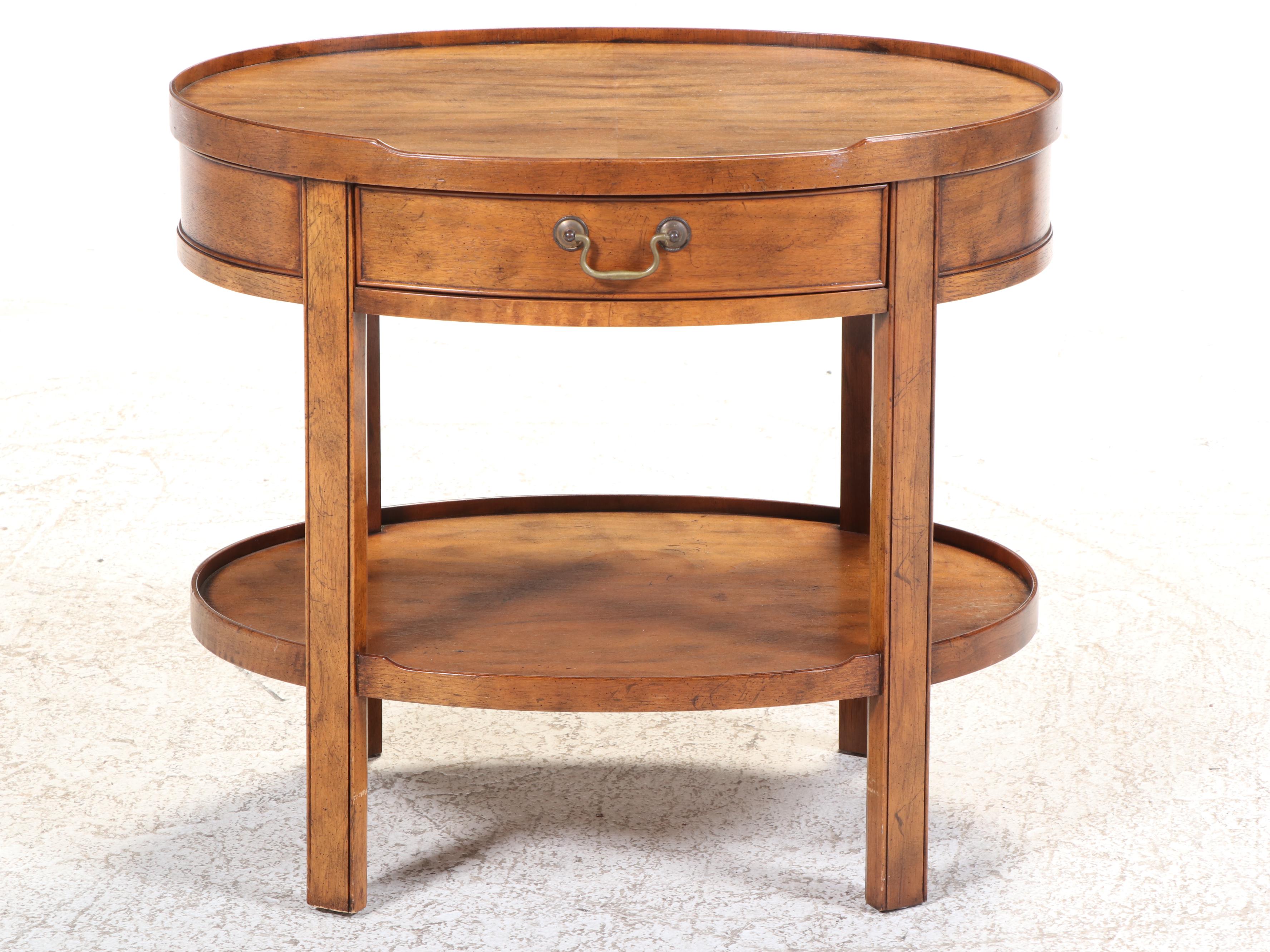 Milling Road Furniture by Baker Hardwood Two-Tiered Side Table