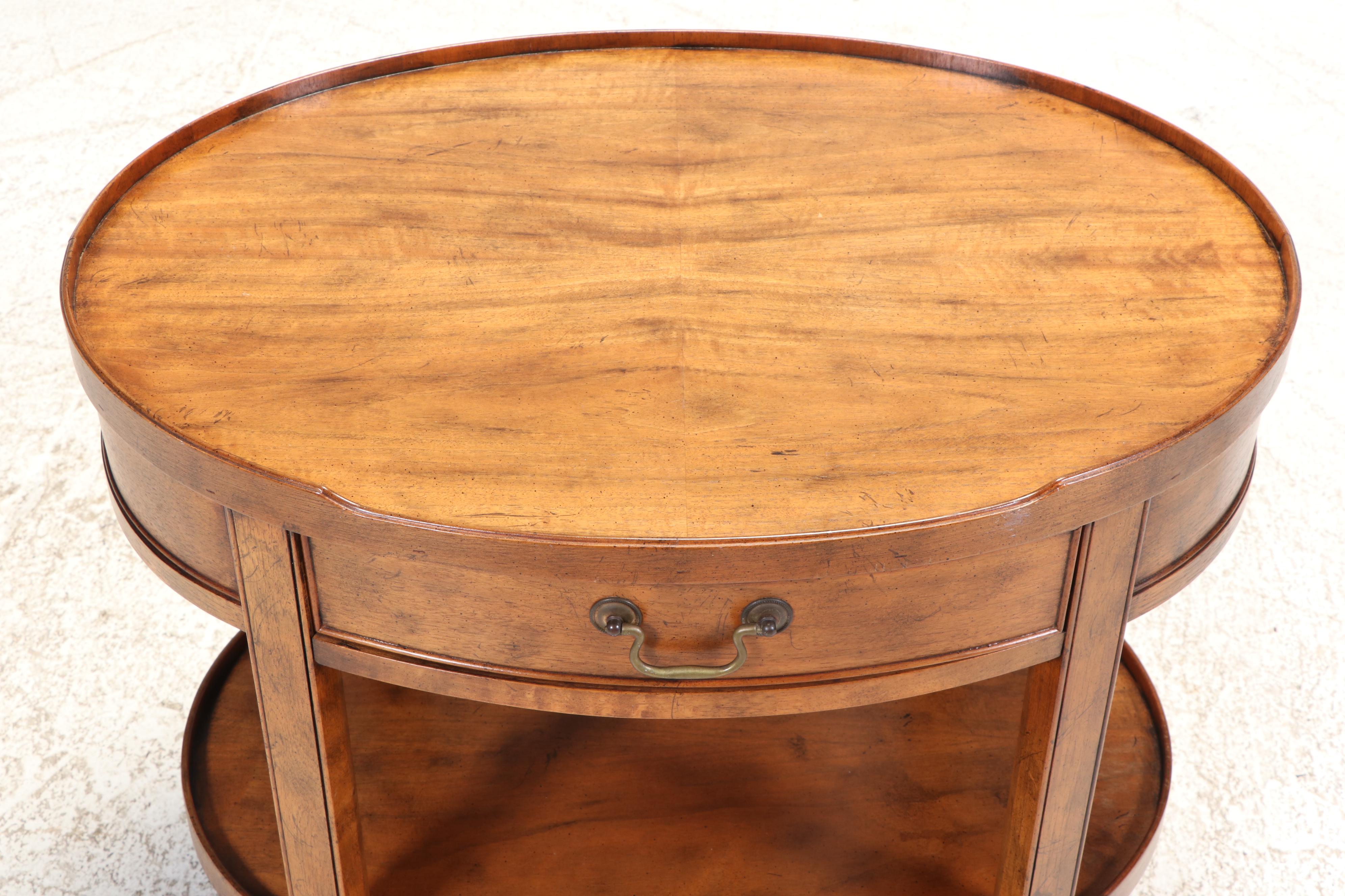 Milling Road Furniture by Baker Hardwood Two-Tiered Side Table