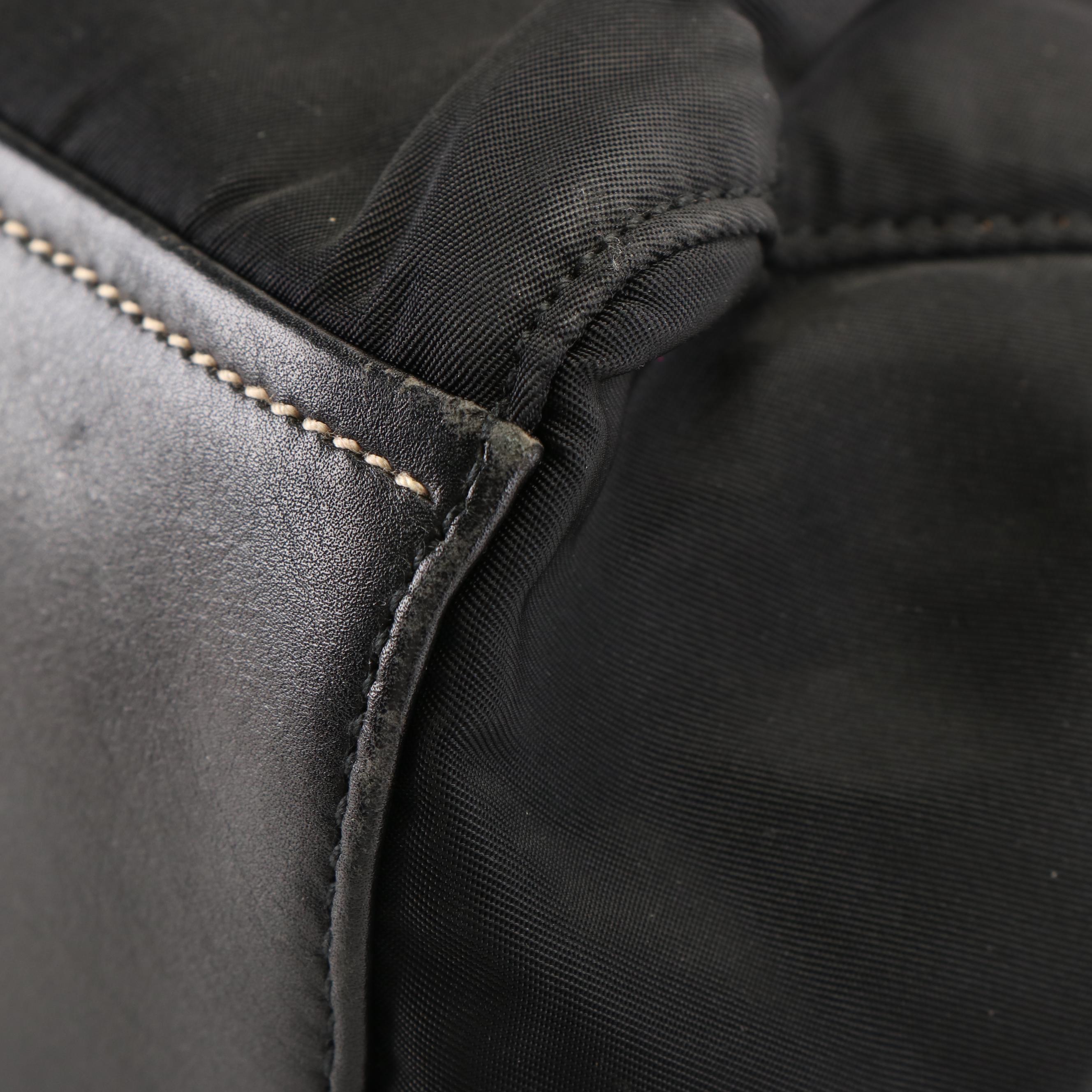 Prada Tessuto Black Nylon and Leather Easy Shoulder Bag