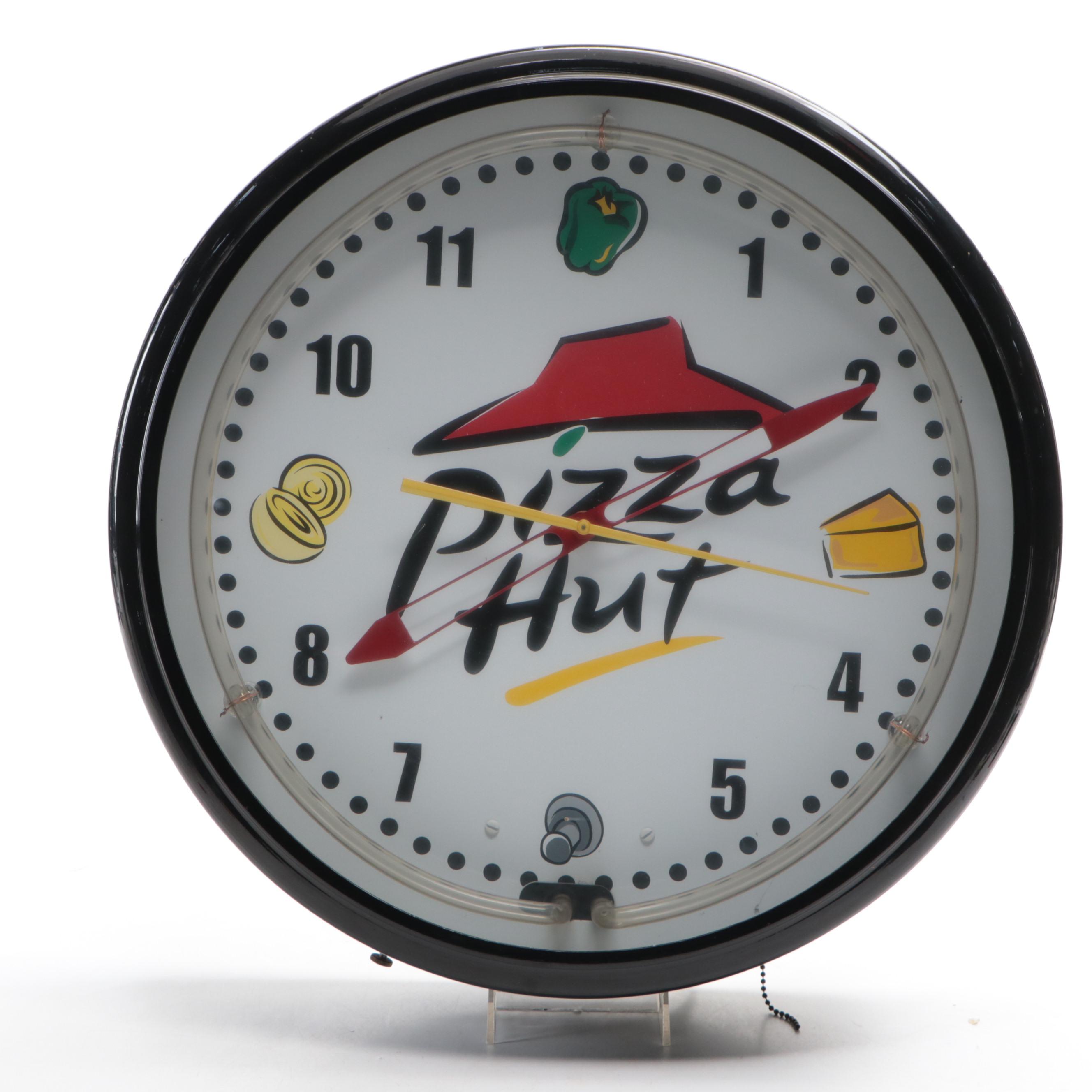"Pizza Hut" Light-Up Advertising Electric Clock