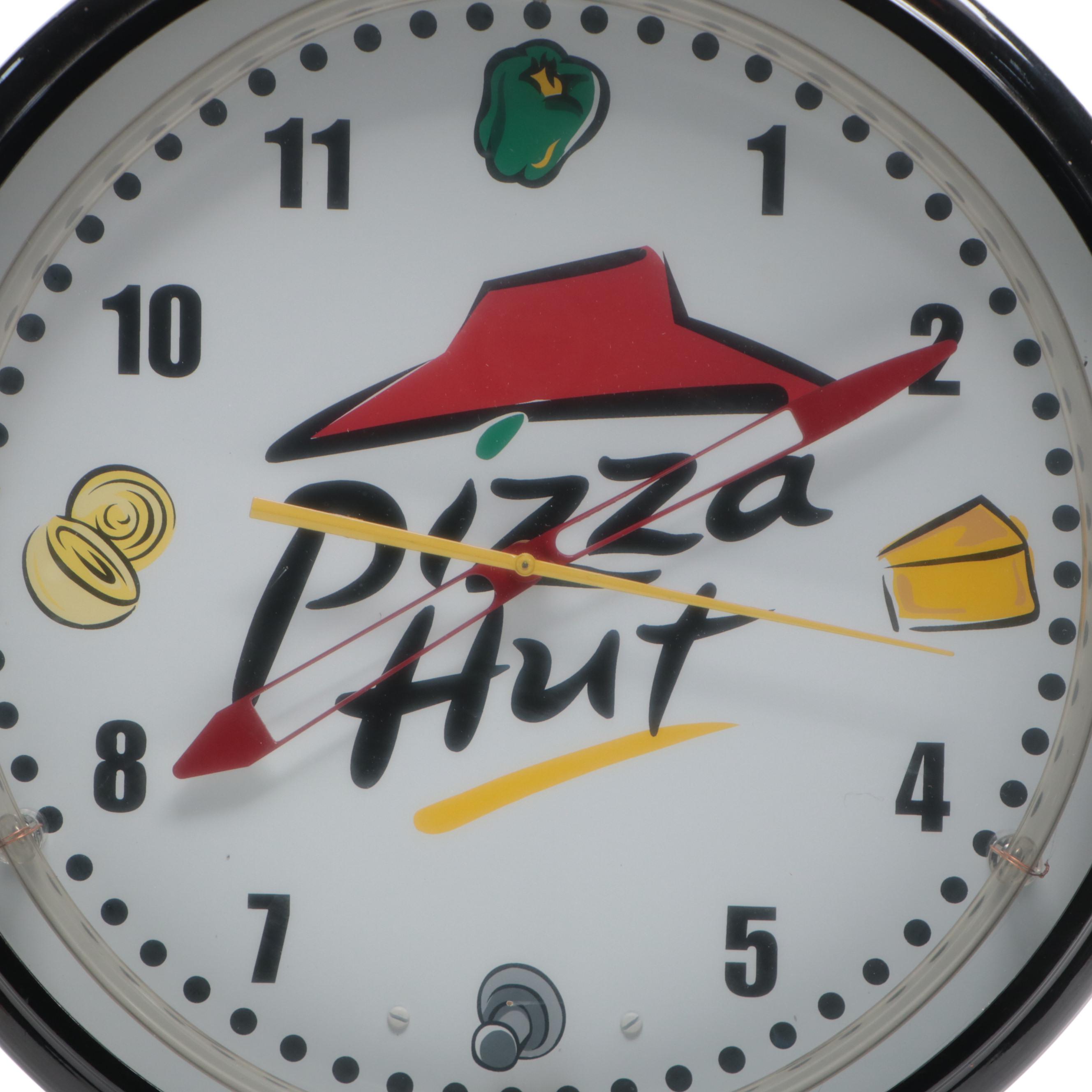 "Pizza Hut" Light-Up Advertising Electric Clock
