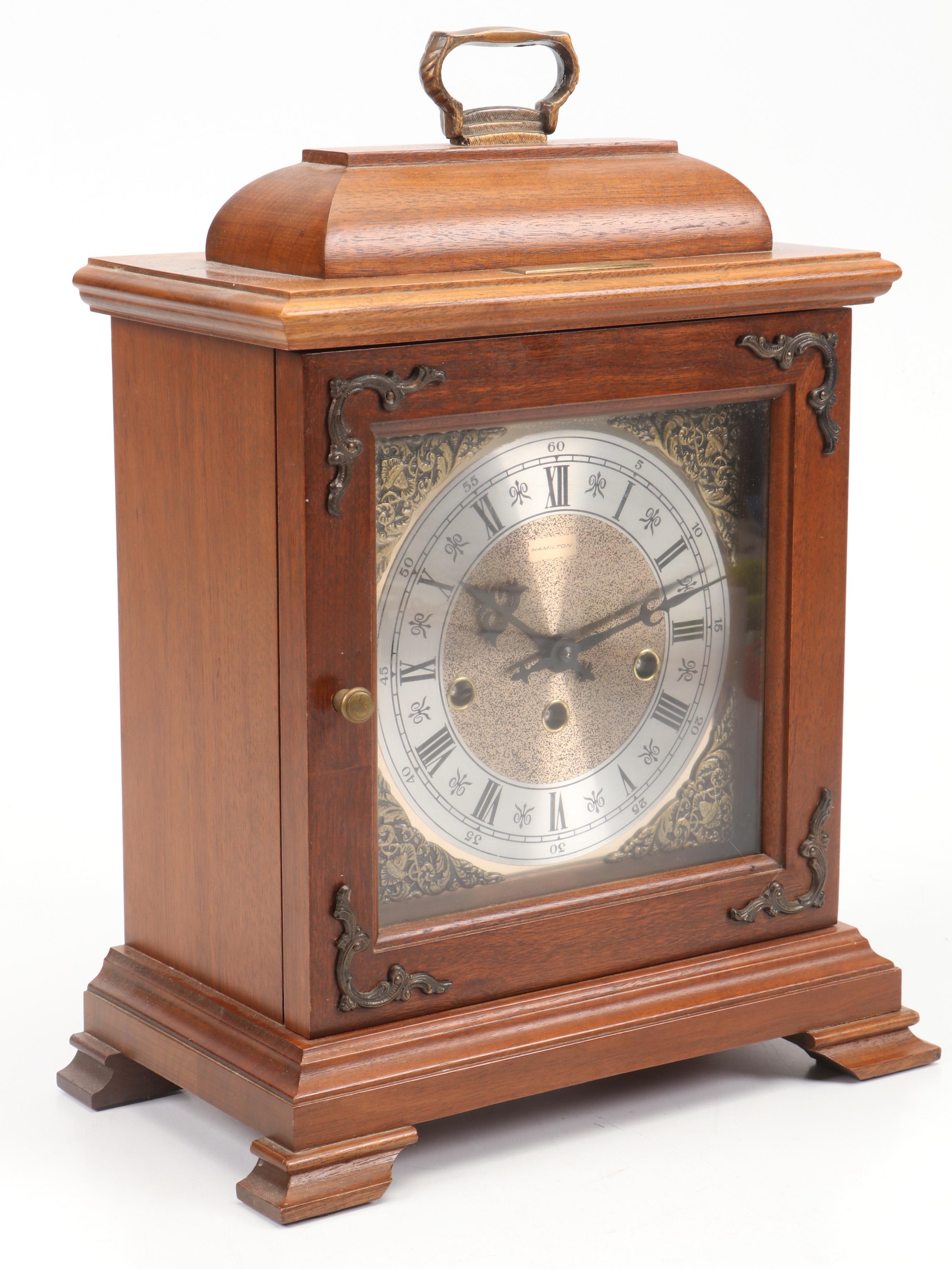 Hamilton "Whitehall" Walnut Mantel Clock, 1977