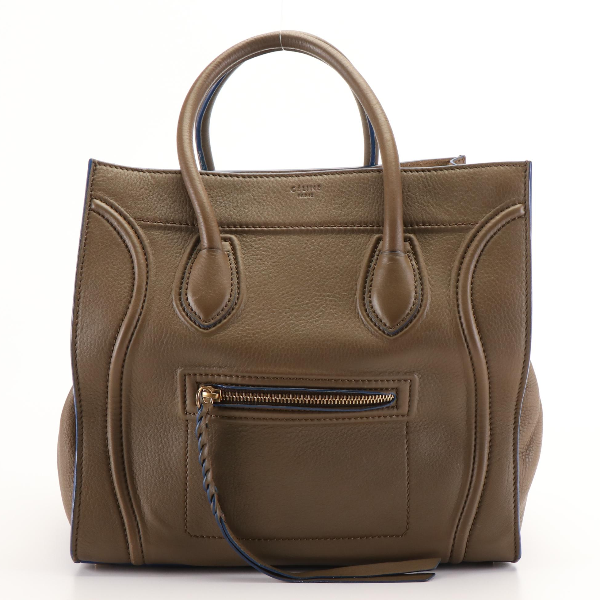 Celine Phantom Luggage Tote Bag in Brown Calfskin Leather