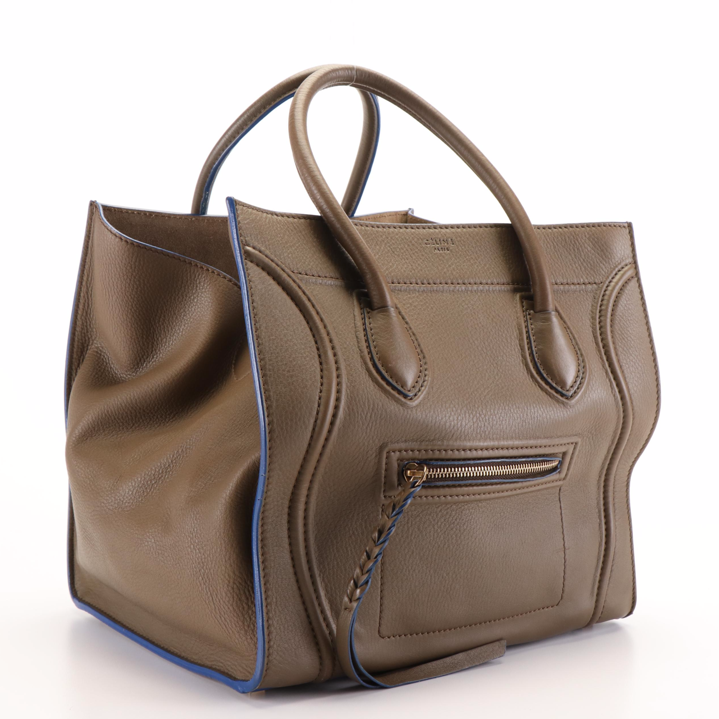 Celine Phantom Luggage Tote Bag in Brown Calfskin Leather