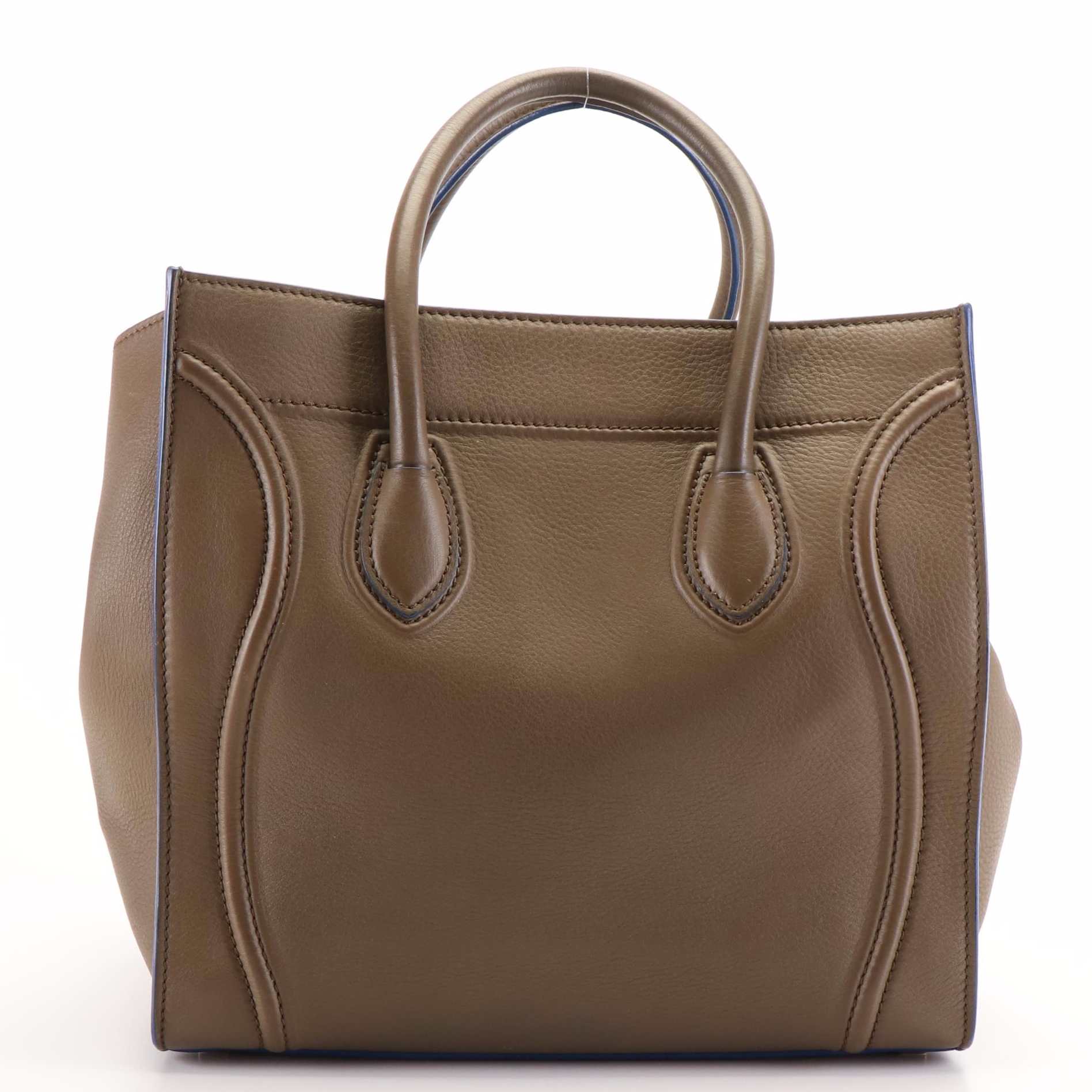Celine Phantom Luggage Tote Bag in Brown Calfskin Leather