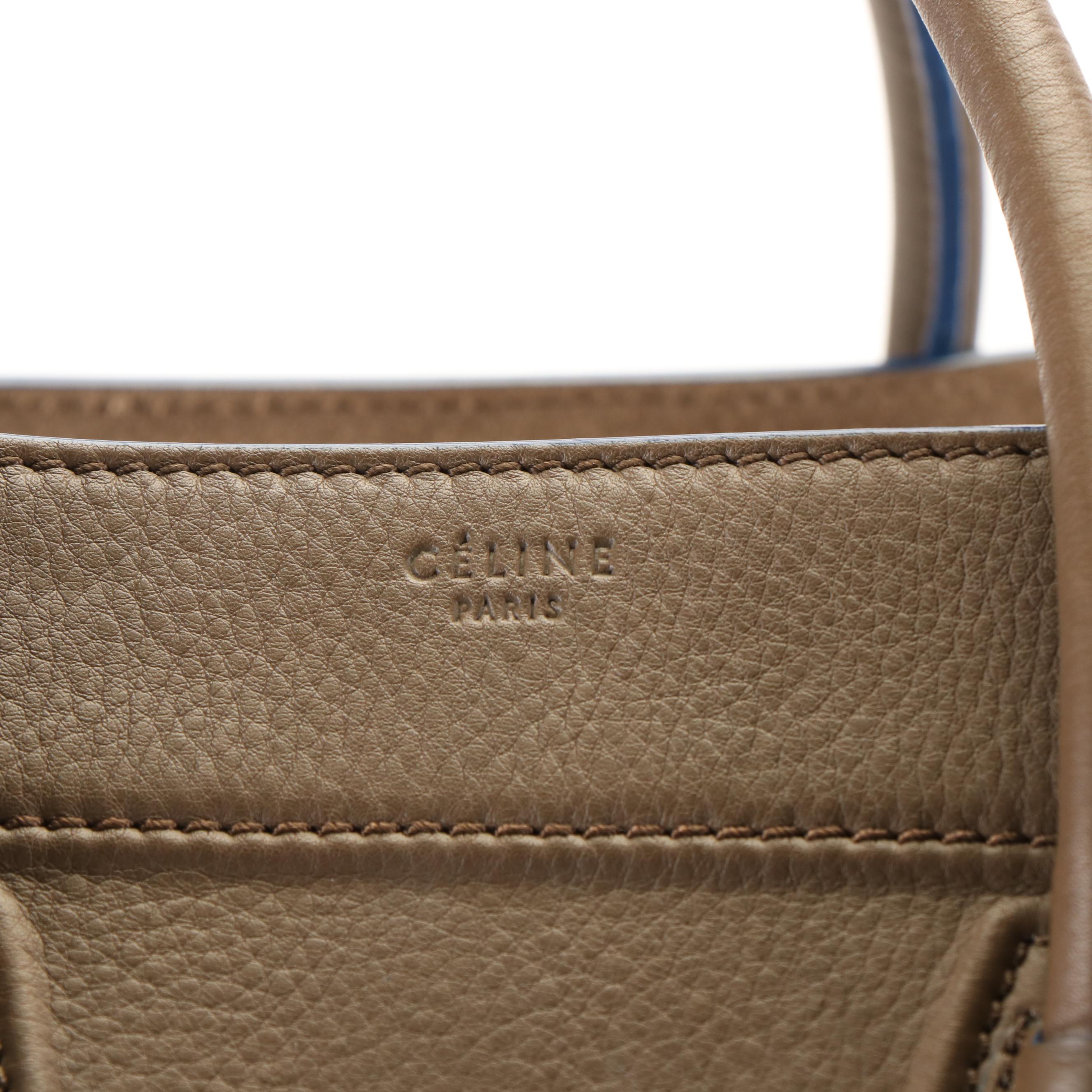 Celine Phantom Luggage Tote Bag in Brown Calfskin Leather