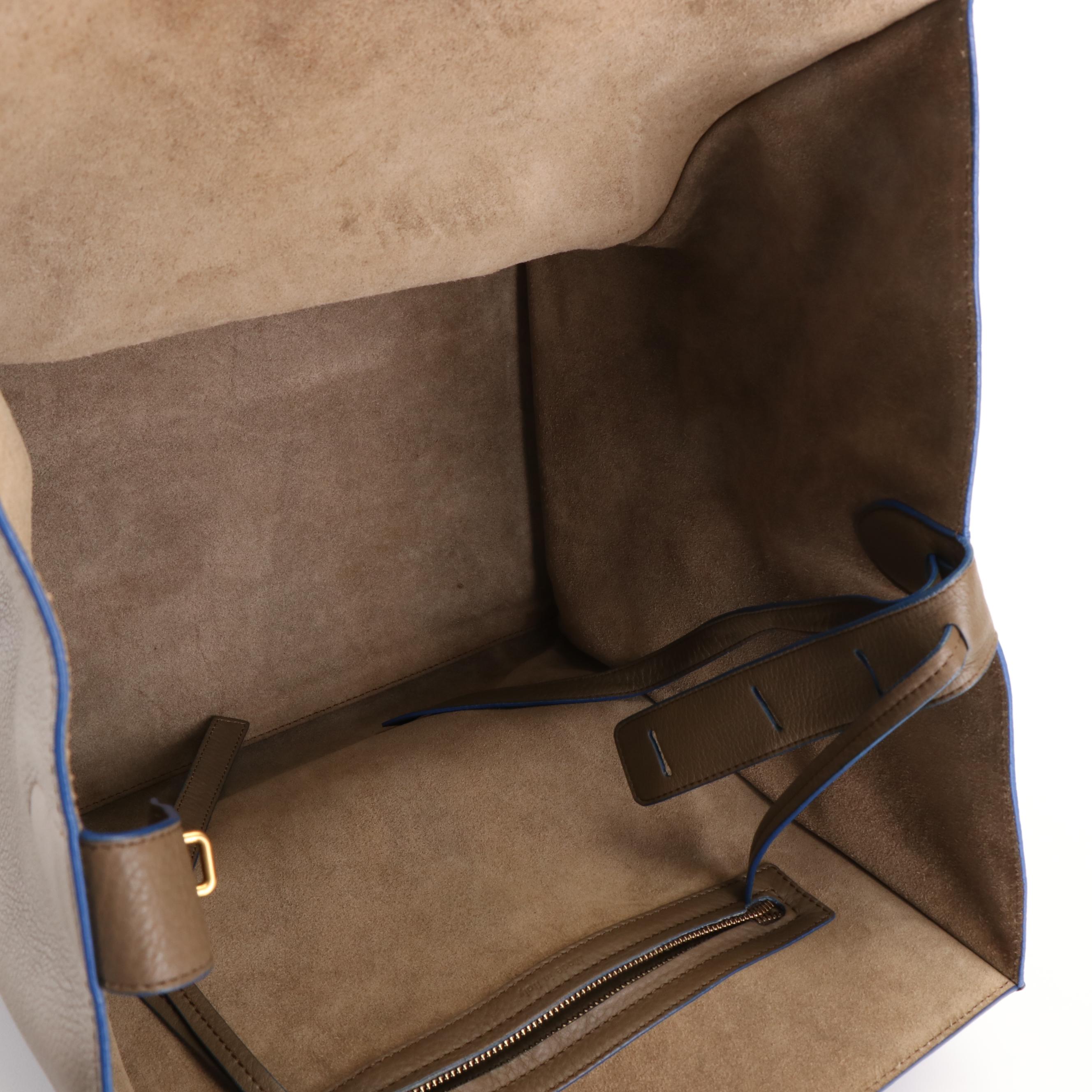 Celine Phantom Luggage Tote Bag in Brown Calfskin Leather