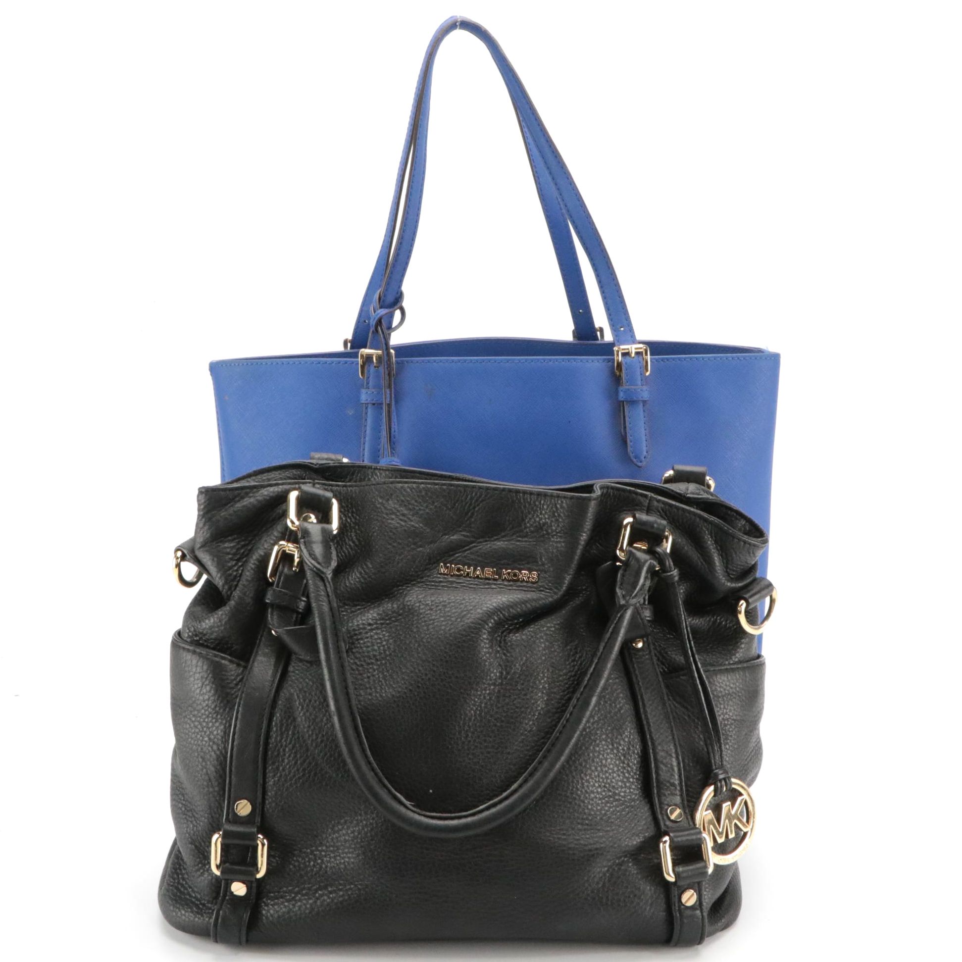 Michael Kors Bedford Tote in Grained Leather, Jet Set Tote in Saffiano Leather