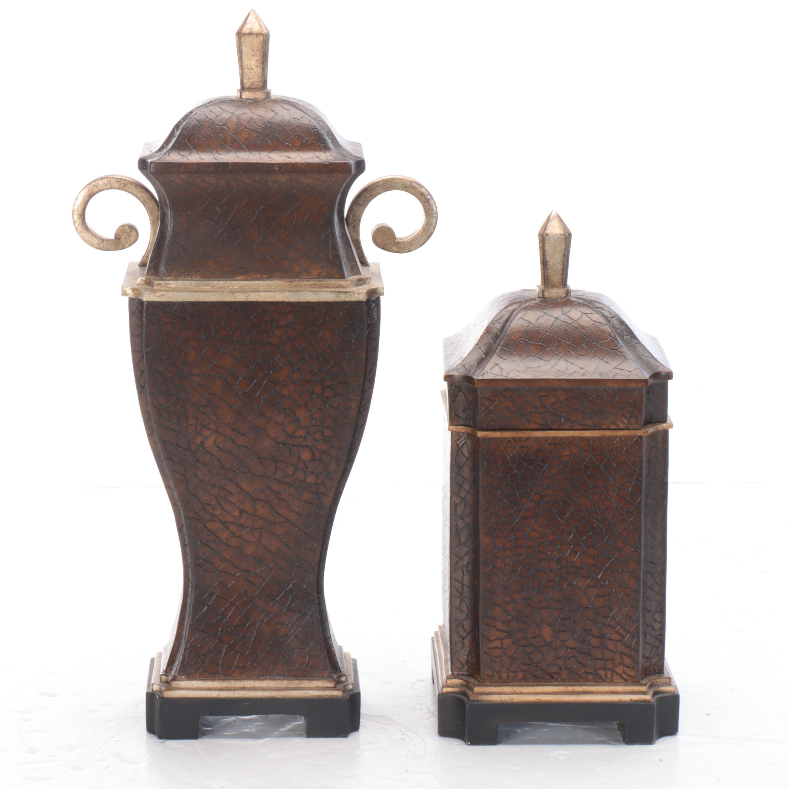 Pier 1 Imports Faux Book Wood Box with Metal Wall Hanging Box and More