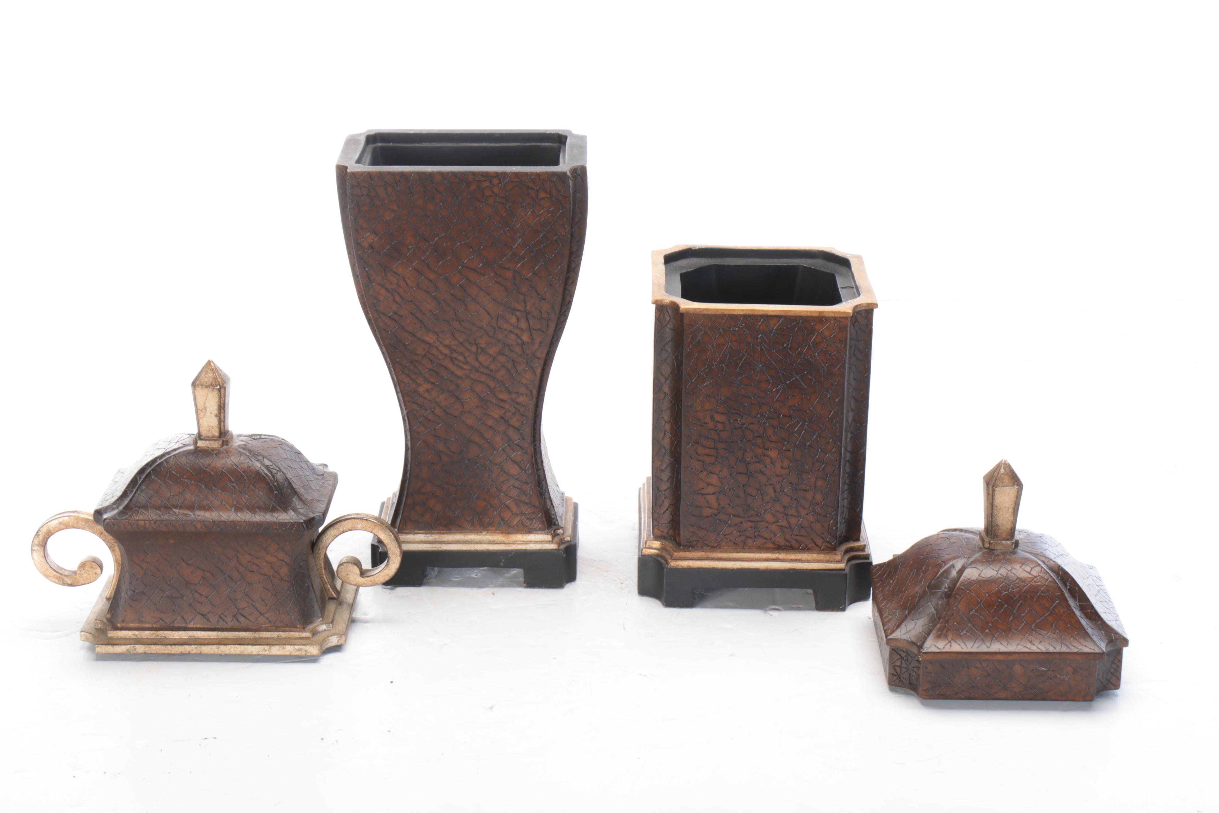 Pier 1 Imports Faux Book Wood Box with Metal Wall Hanging Box and More