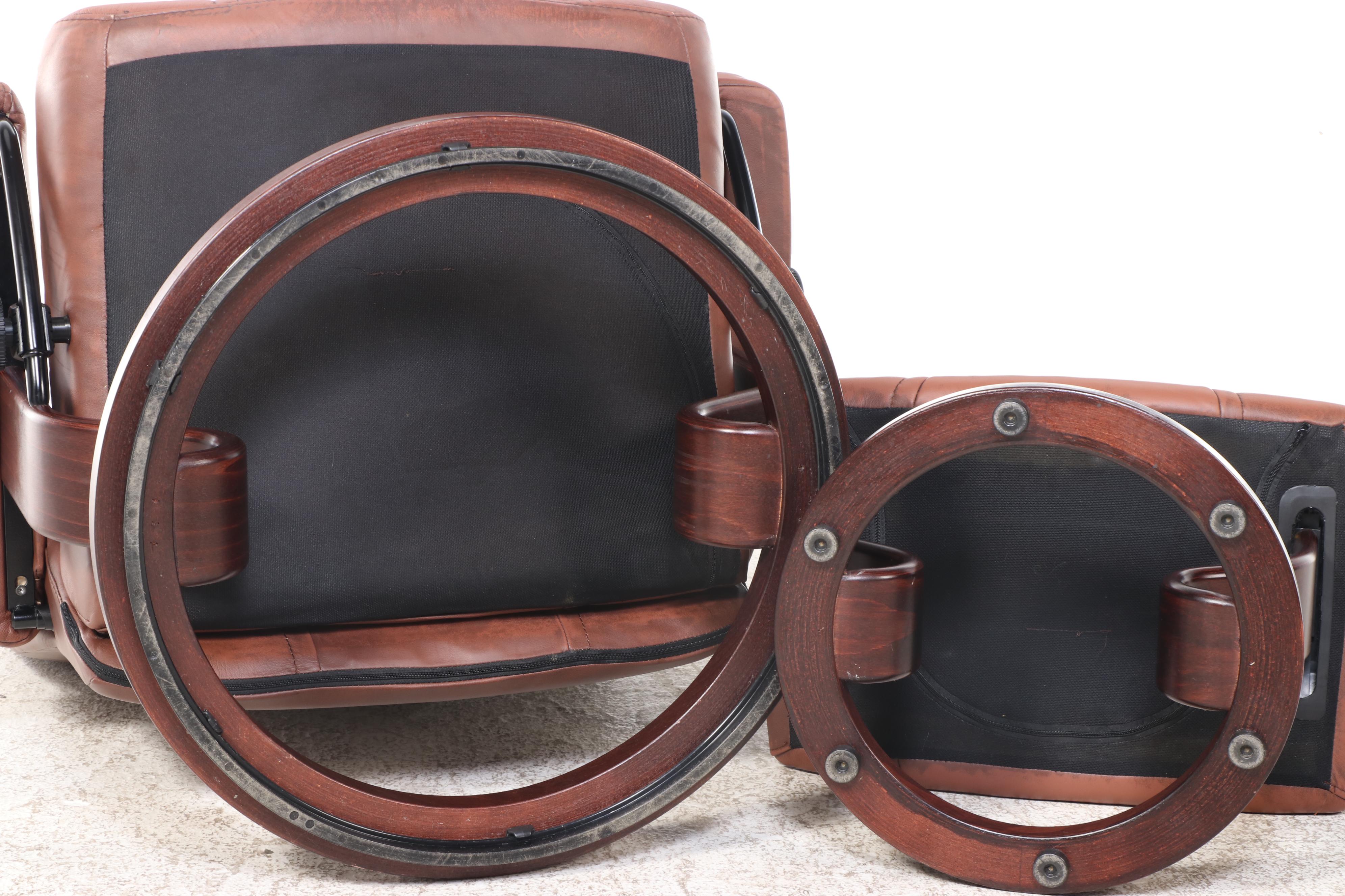 Stressless Leather Wing Recliner with Ottoman