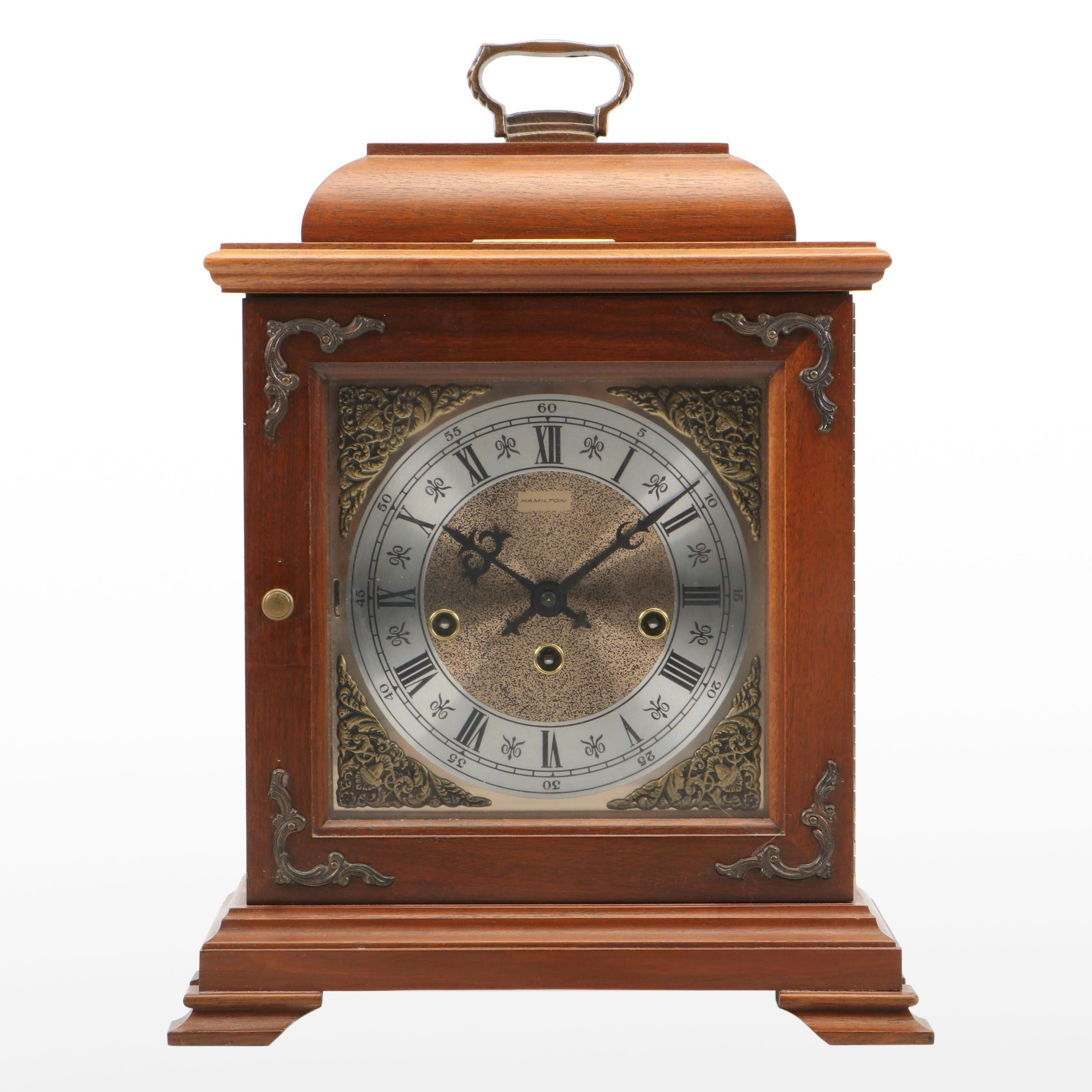 Hamilton "Whitehall" Walnut Mantel Clock, 1977