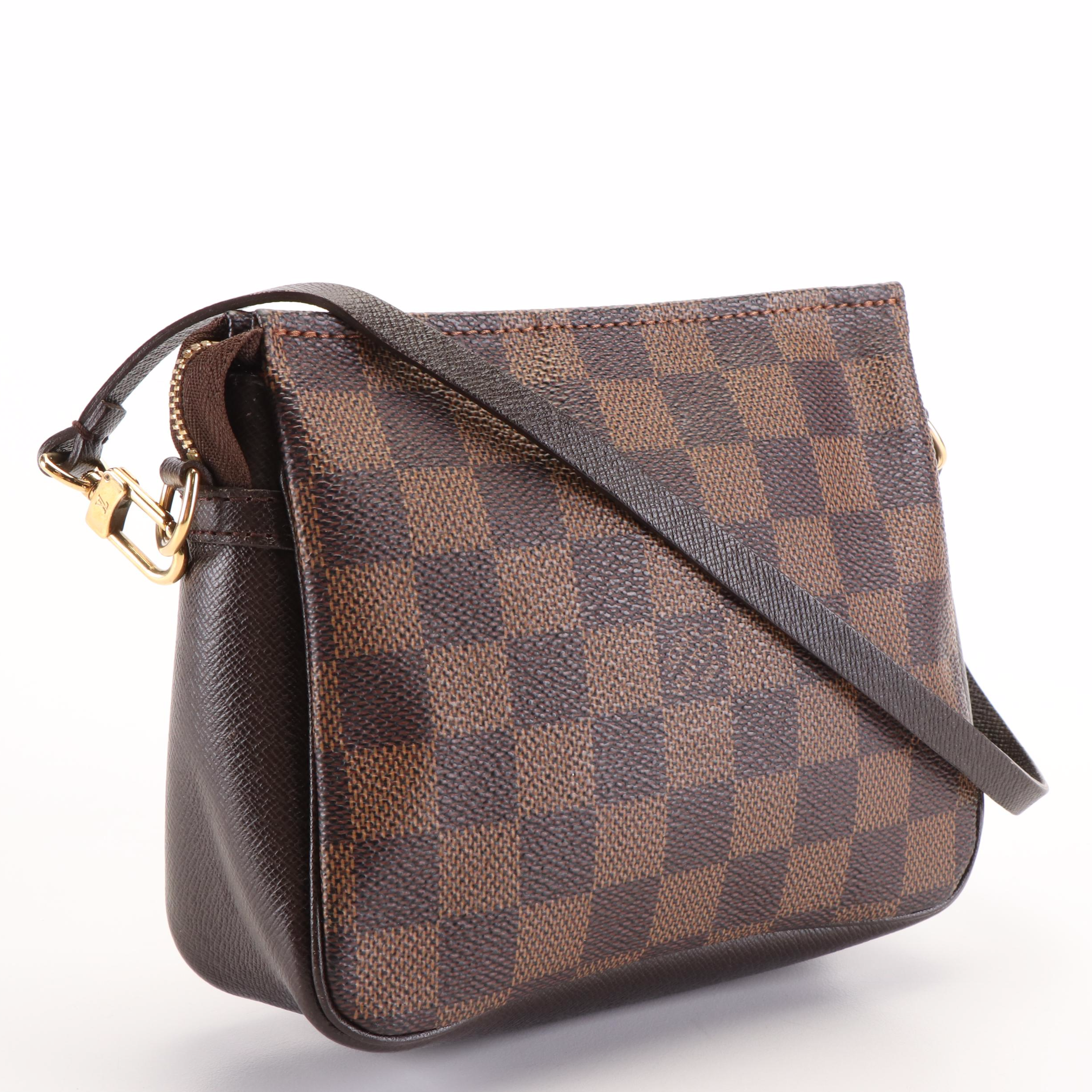 Louis Vuitton Trousse Accessories Pochette Bag in Damier Ebene Canvas