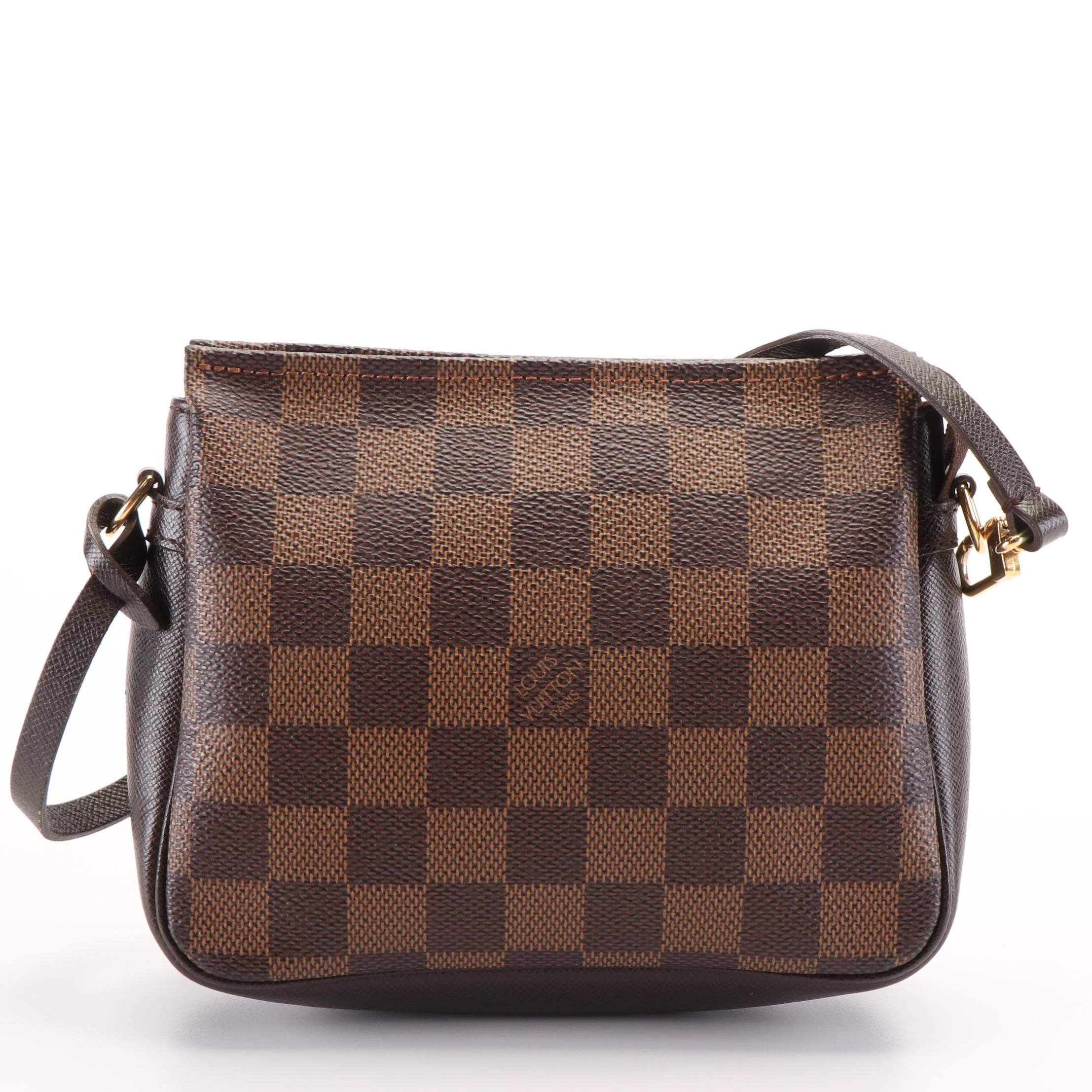Louis Vuitton Trousse Accessories Pochette Bag in Damier Ebene Canvas