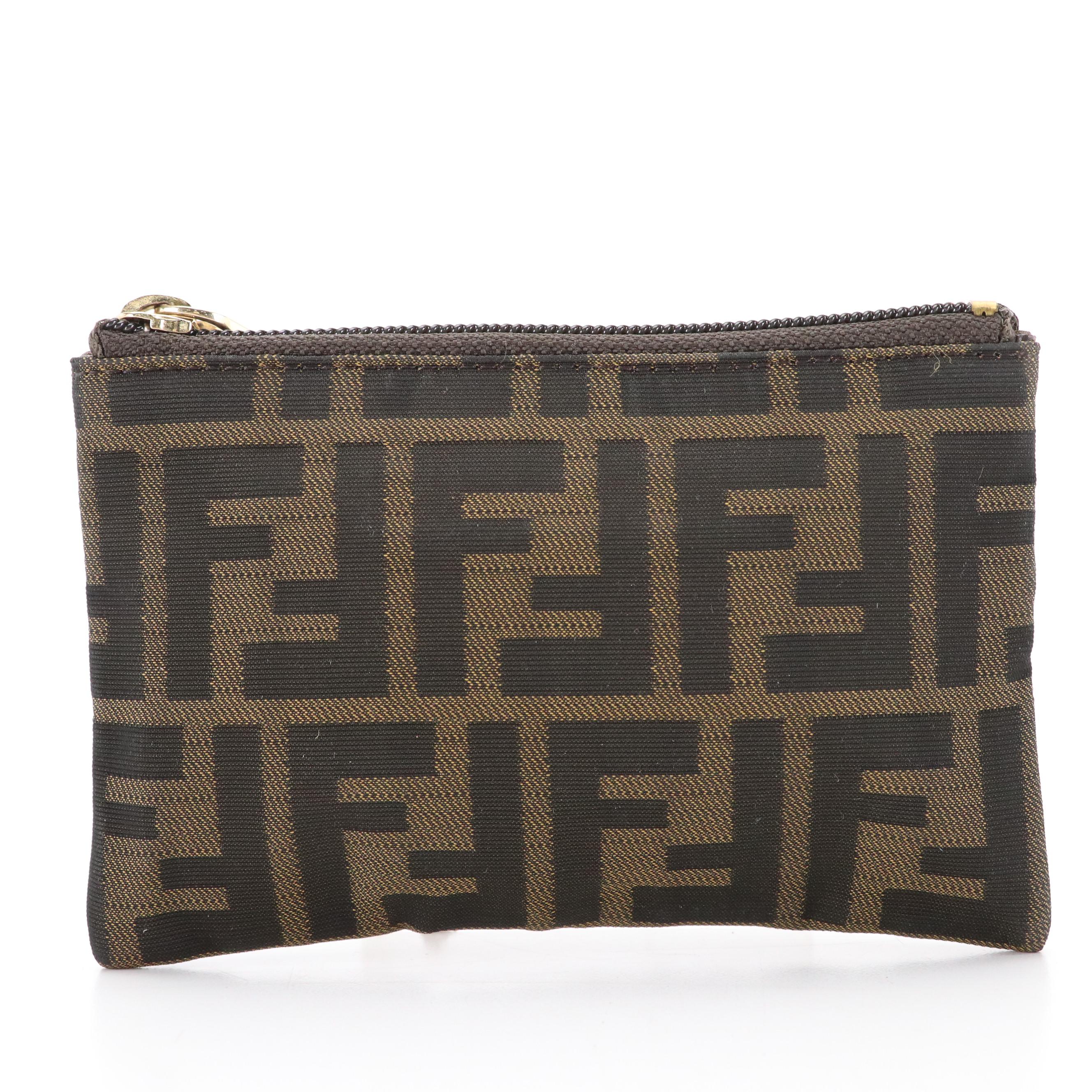 Fendi Coin Purse 8N0093 in Brown FF Jacquard Canvas