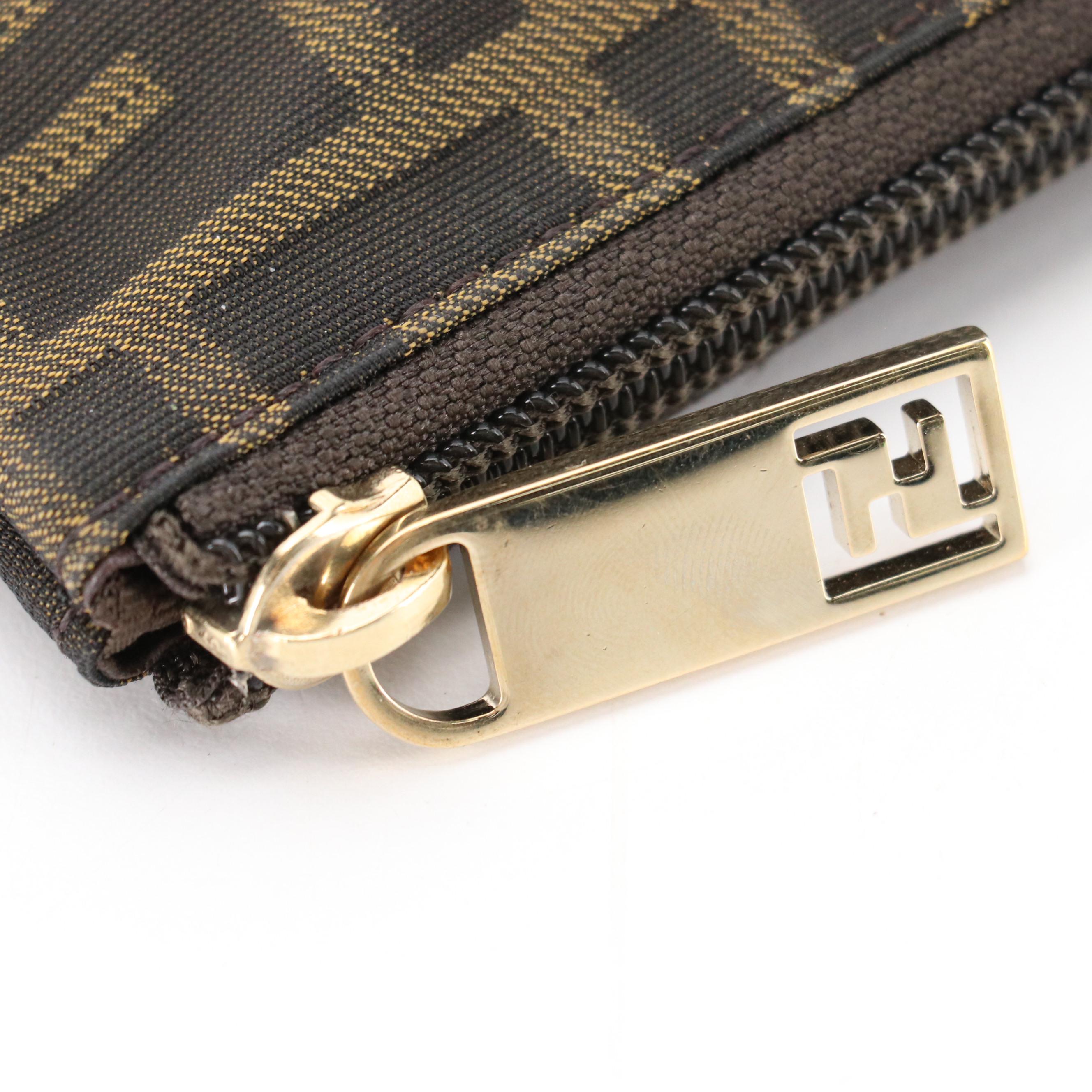 Fendi Coin Purse 8N0093 in Brown FF Jacquard Canvas