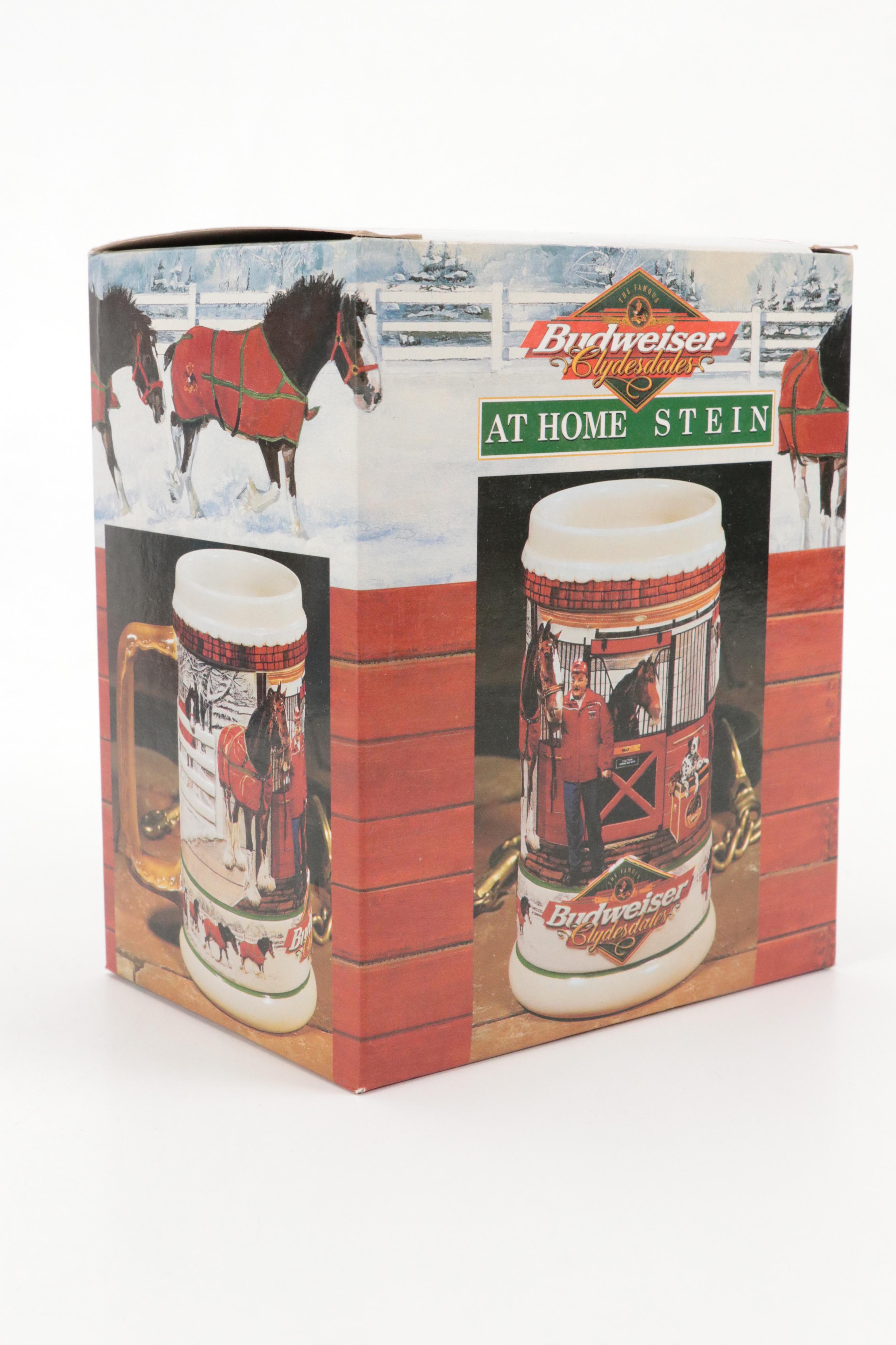Budweiser Ceramic Beer Steins in Theme of Varied Sports