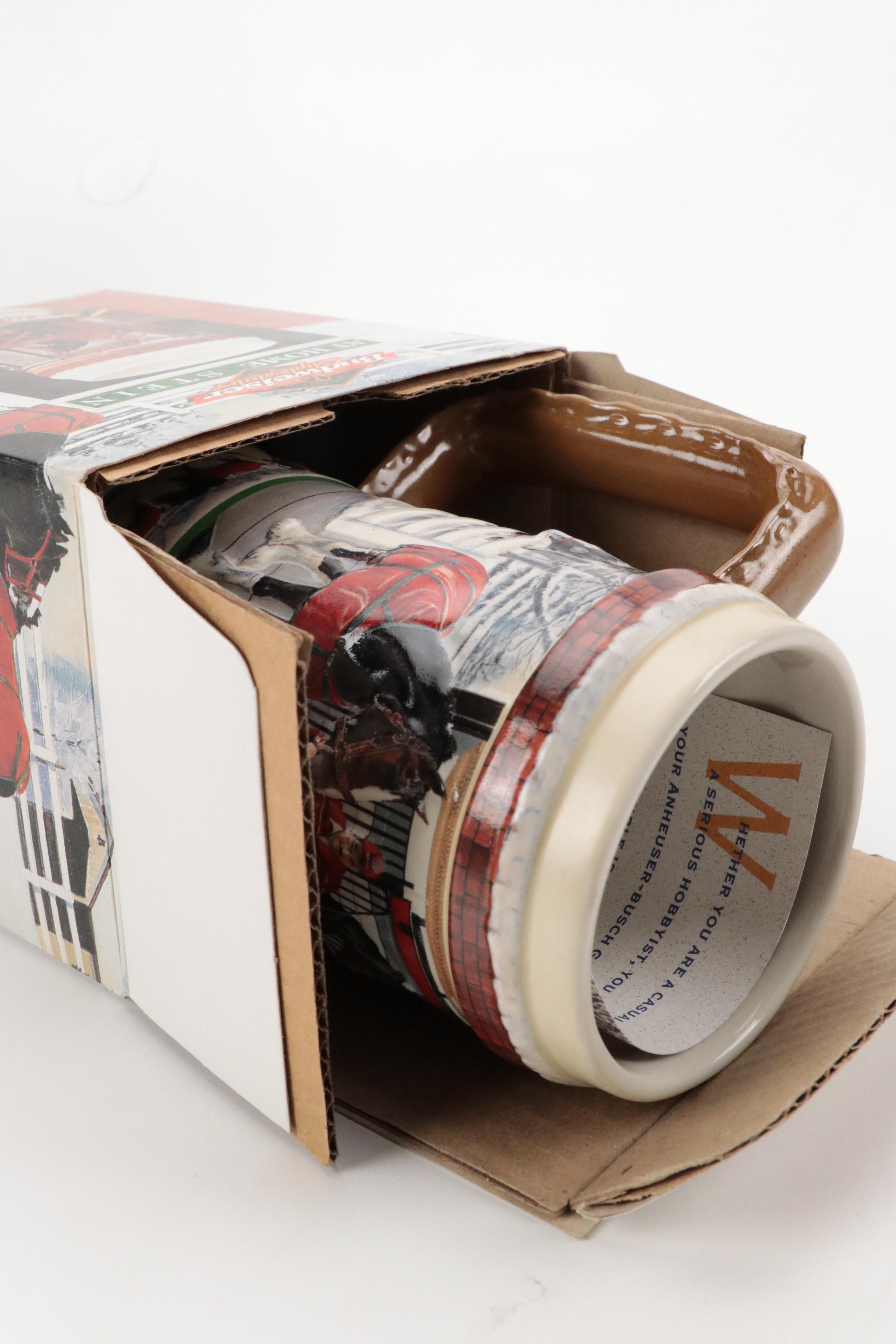 Budweiser Ceramic Beer Steins in Theme of Varied Sports