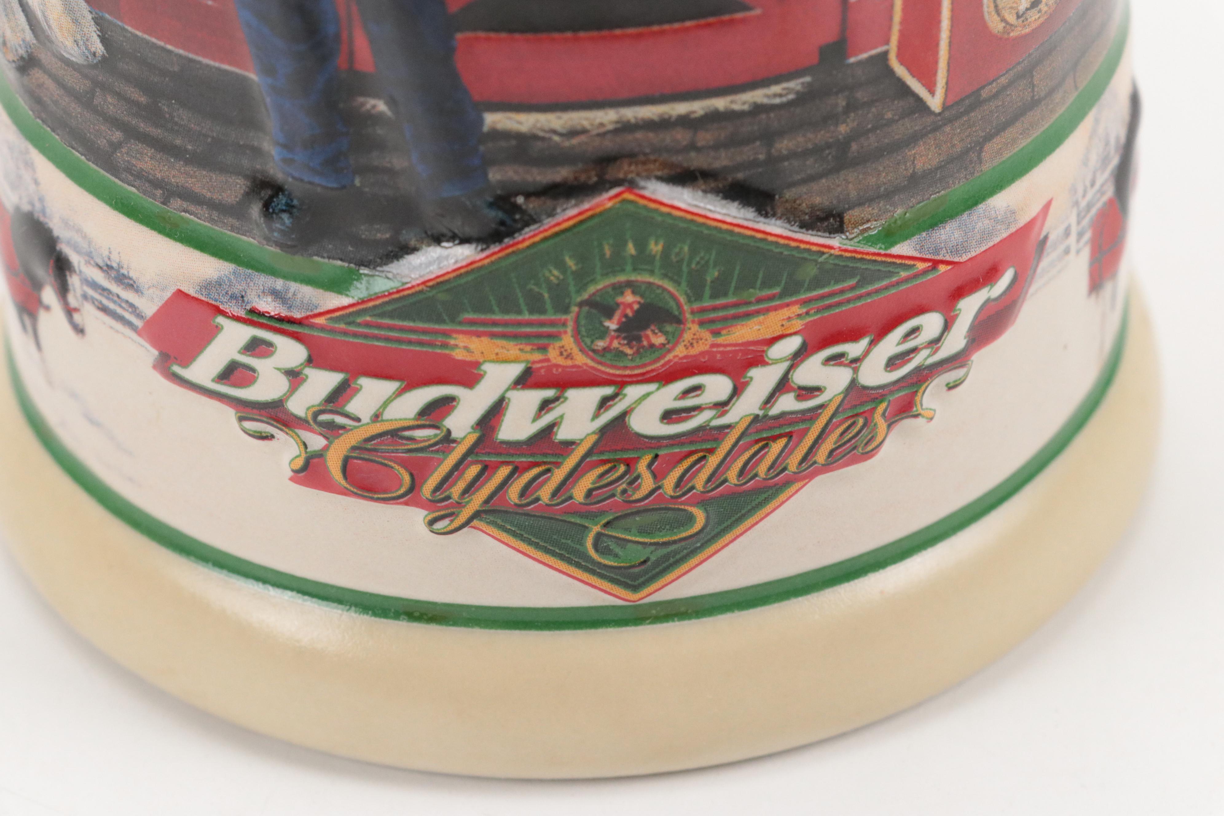 Budweiser Ceramic Beer Steins in Theme of Varied Sports