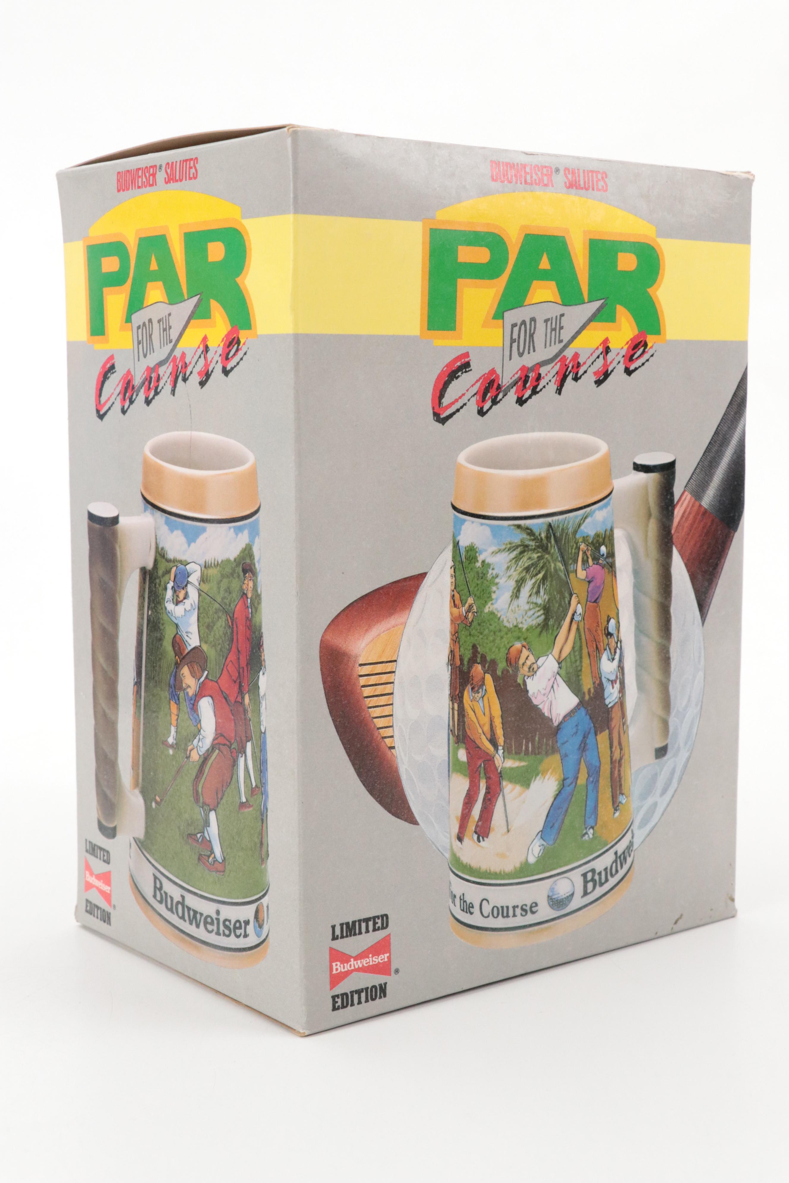 Budweiser Ceramic Beer Steins in Theme of Varied Sports