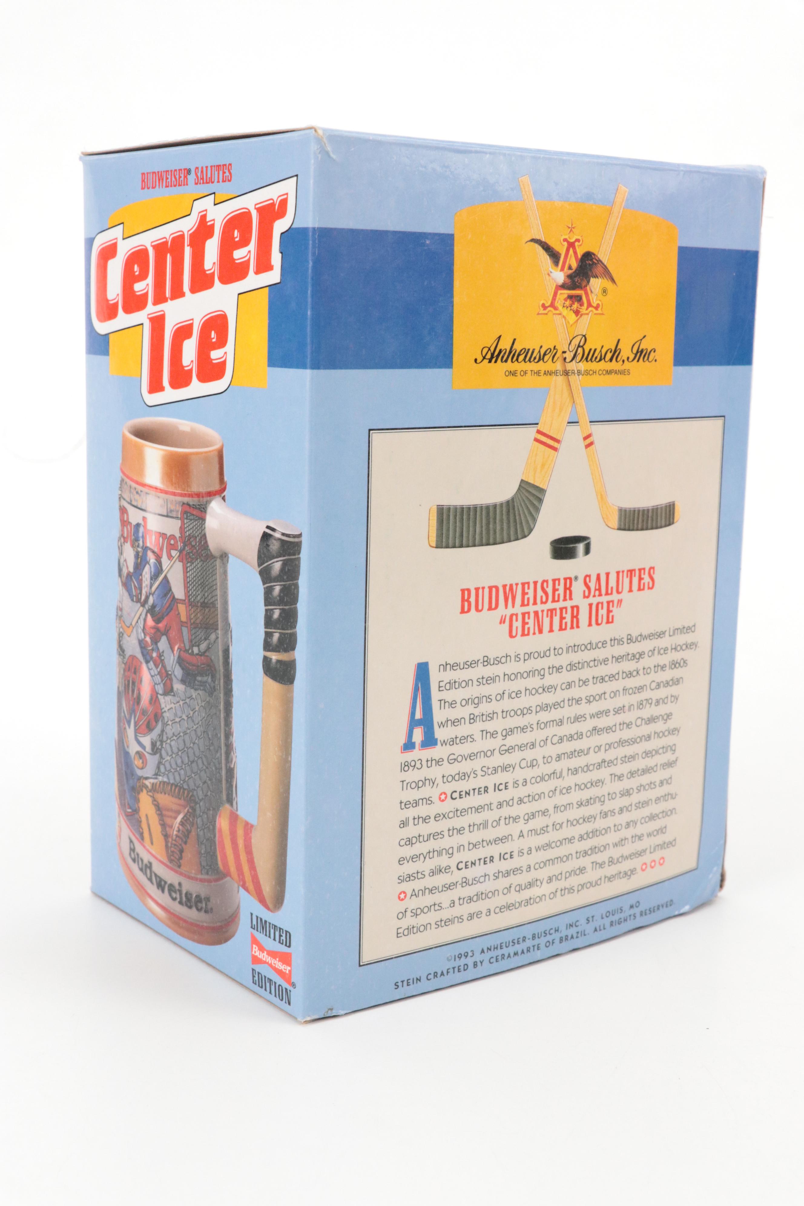 Budweiser Ceramic Beer Steins in Theme of Varied Sports