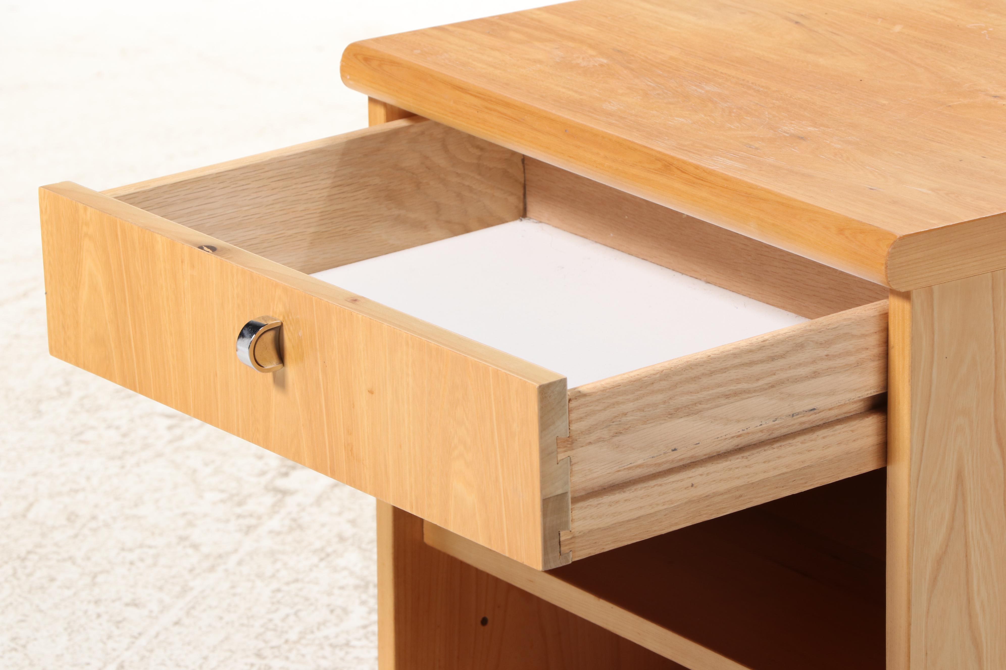 Jack Cartwright for Founders Pecan Three-Drawer Chest and Nightstand