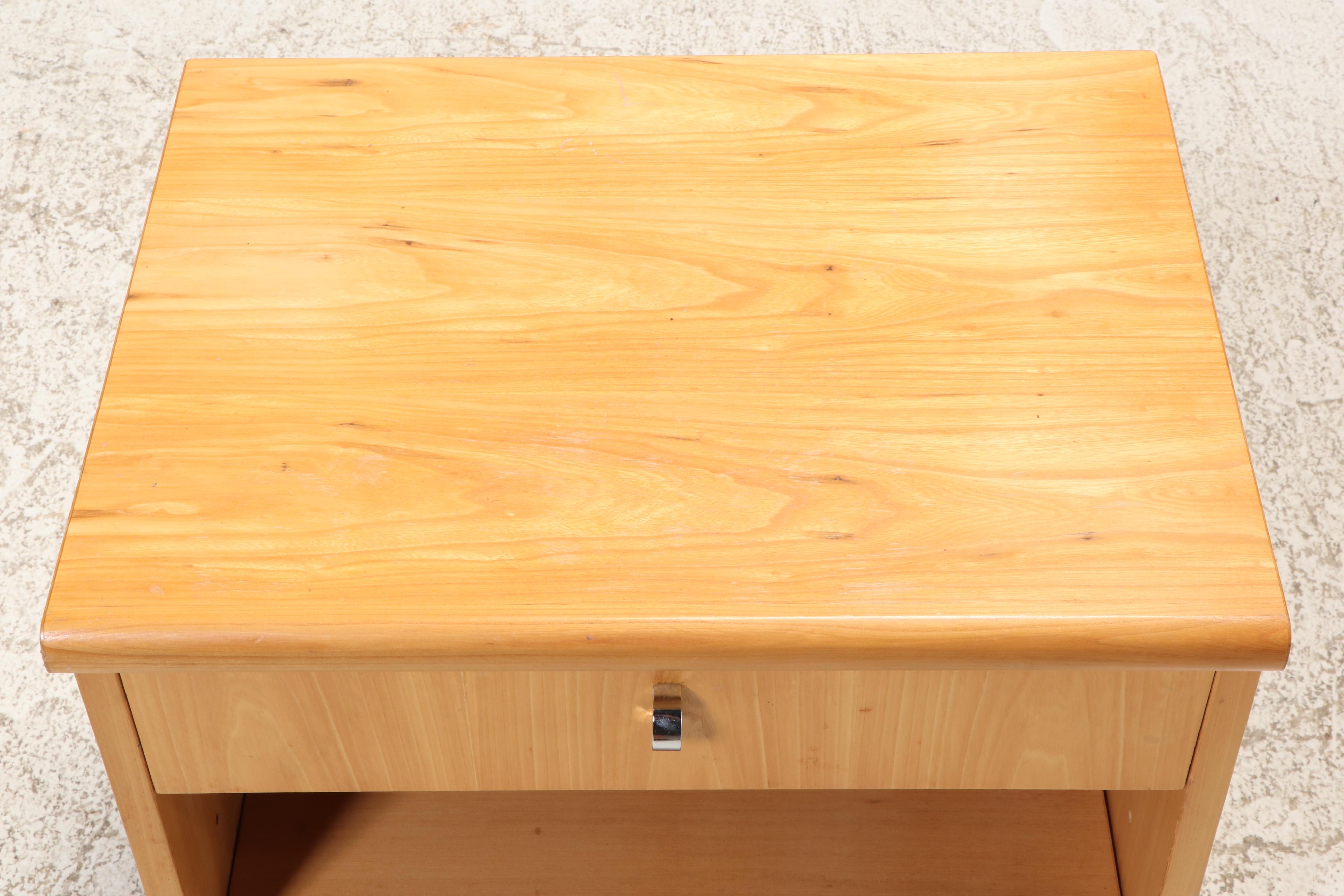 Jack Cartwright for Founders Pecan Three-Drawer Chest and Nightstand