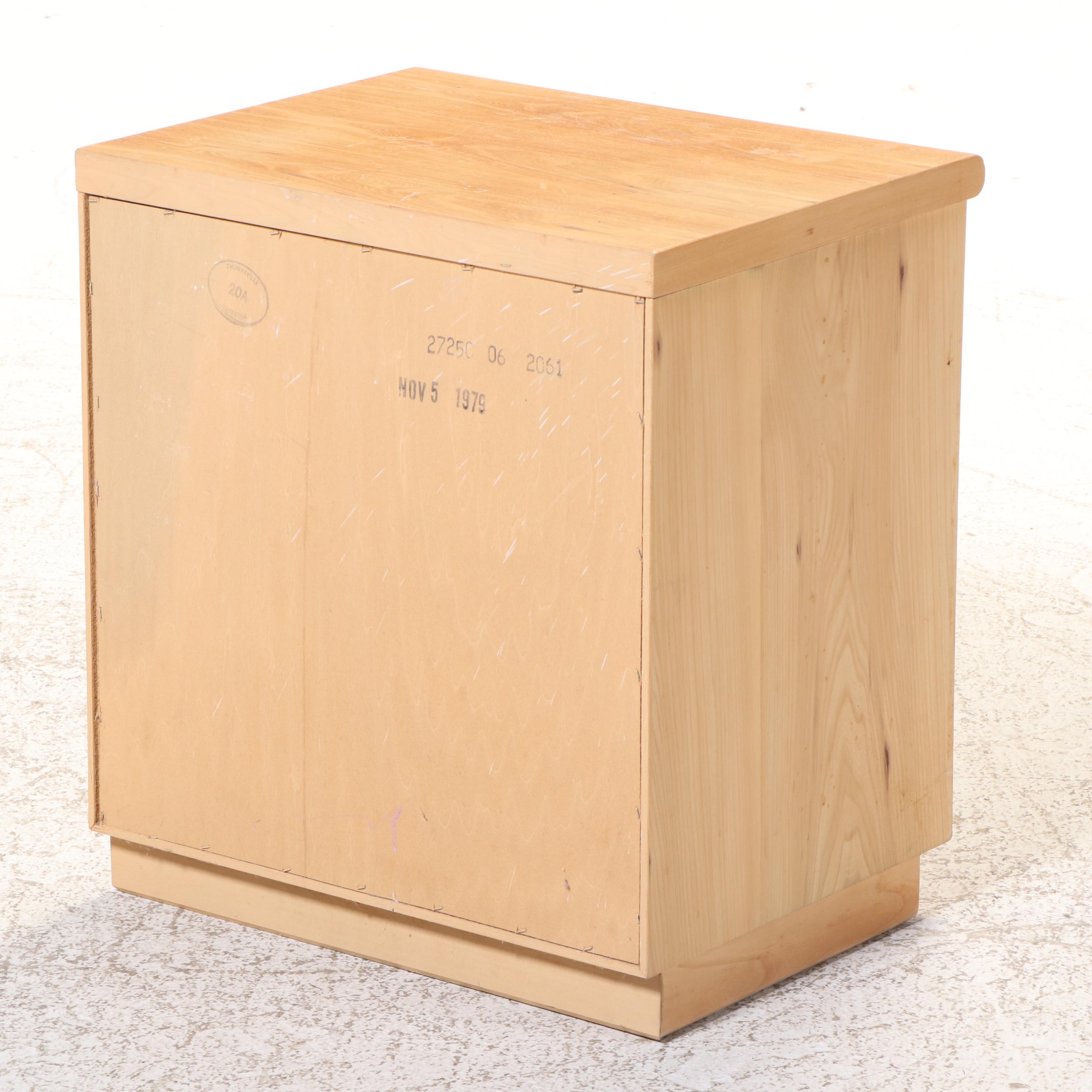 Jack Cartwright for Founders Pecan Three-Drawer Chest and Nightstand