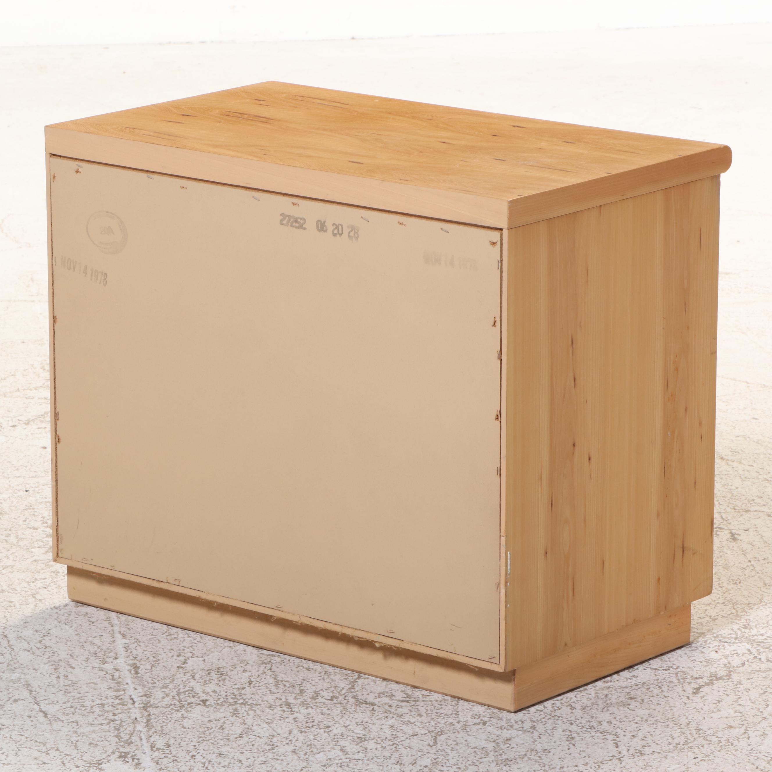 Jack Cartwright for Founders Pecan Three-Drawer Chest and Nightstand