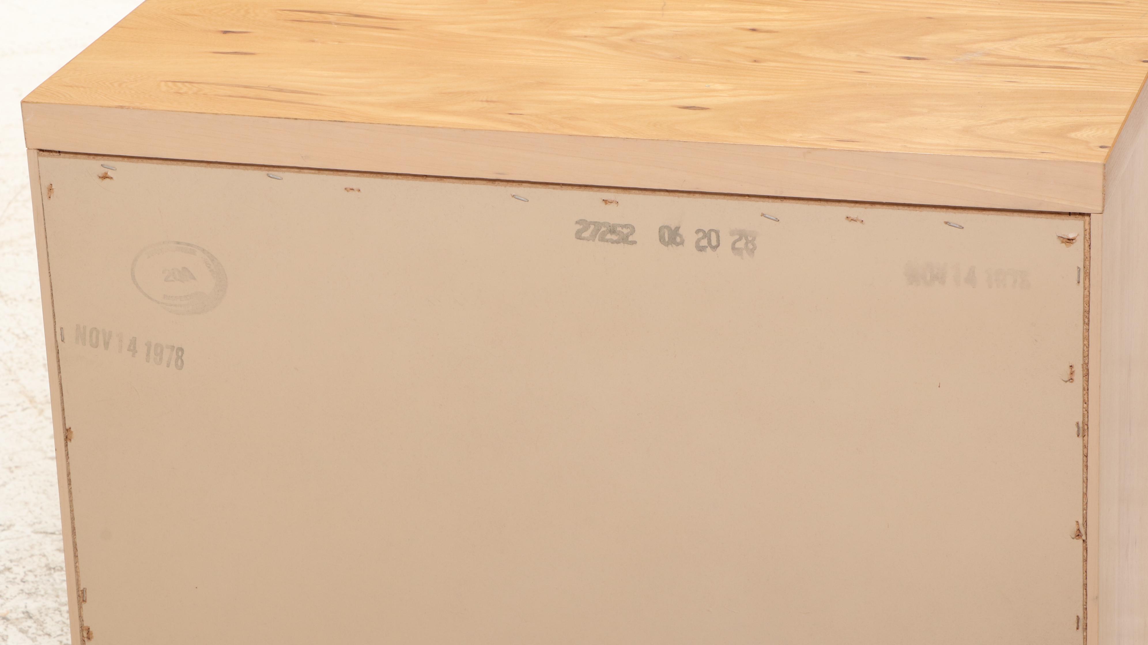 Jack Cartwright for Founders Pecan Three-Drawer Chest and Nightstand