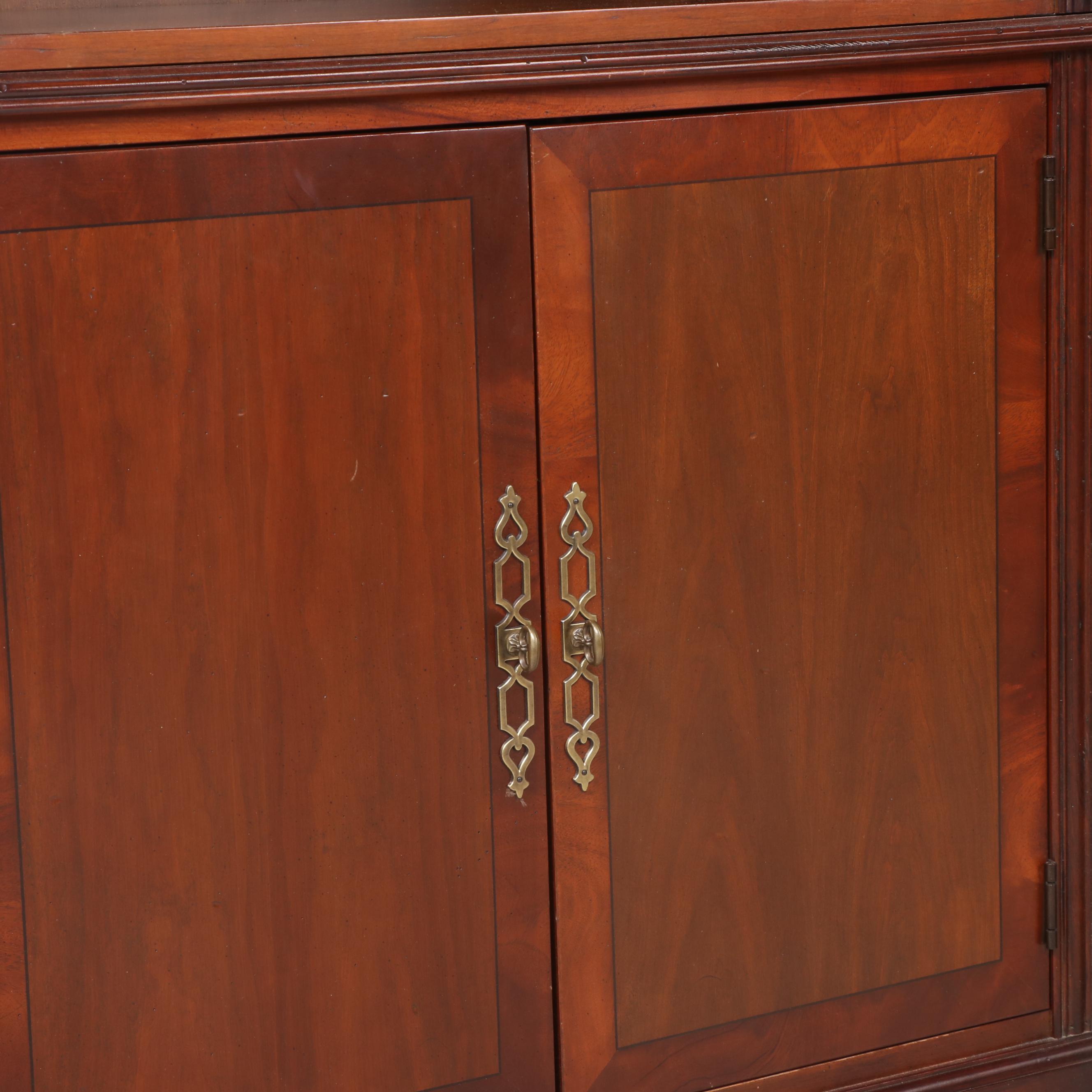 Hekman Furniture Mahogany Cabinet Bookcase and Media Cabinet