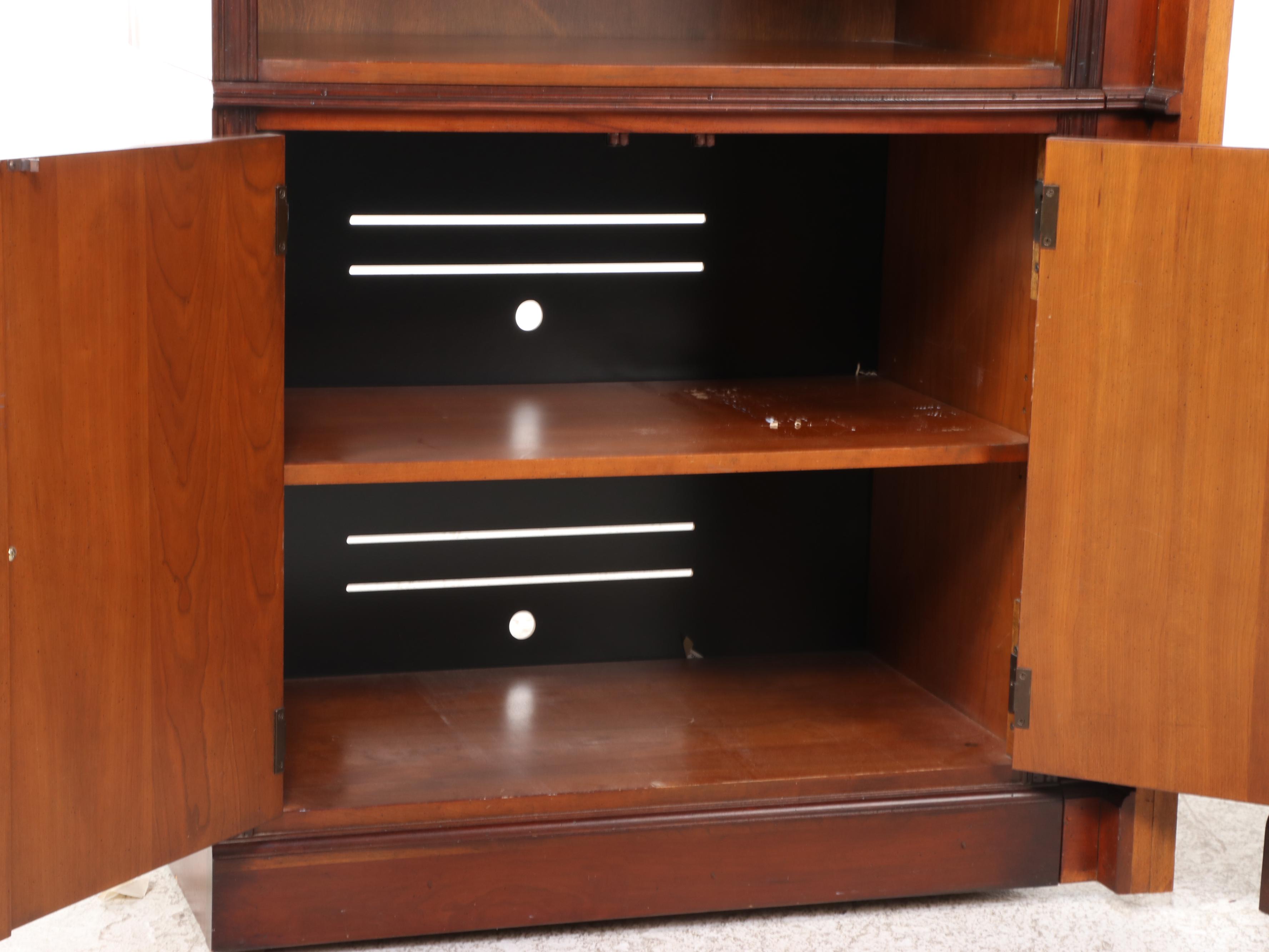 Hekman Furniture Mahogany Cabinet Bookcase and Media Cabinet