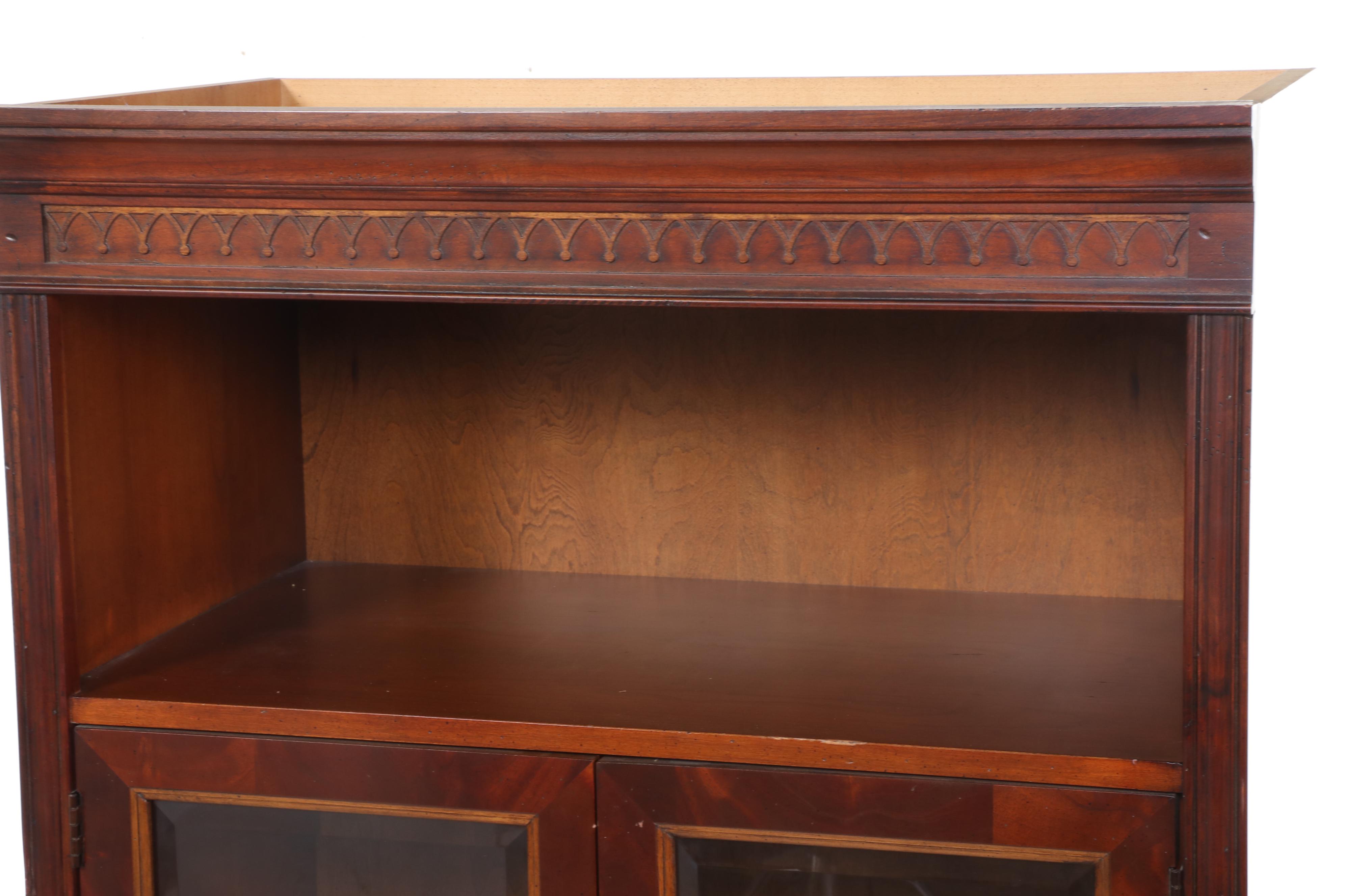Hekman Furniture Mahogany Cabinet Bookcase and Media Cabinet