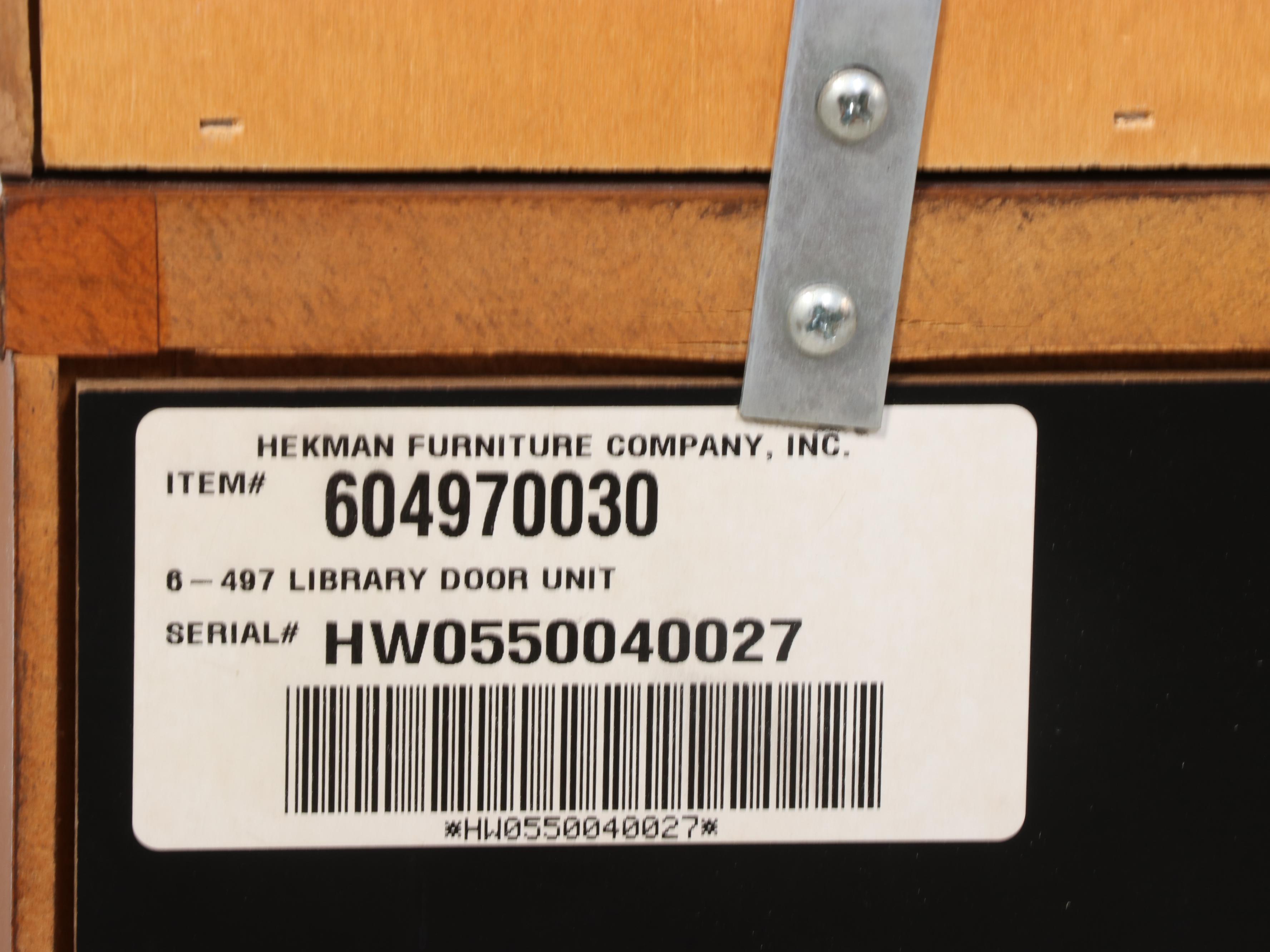 Hekman Furniture Mahogany Cabinet Bookcase and Media Cabinet