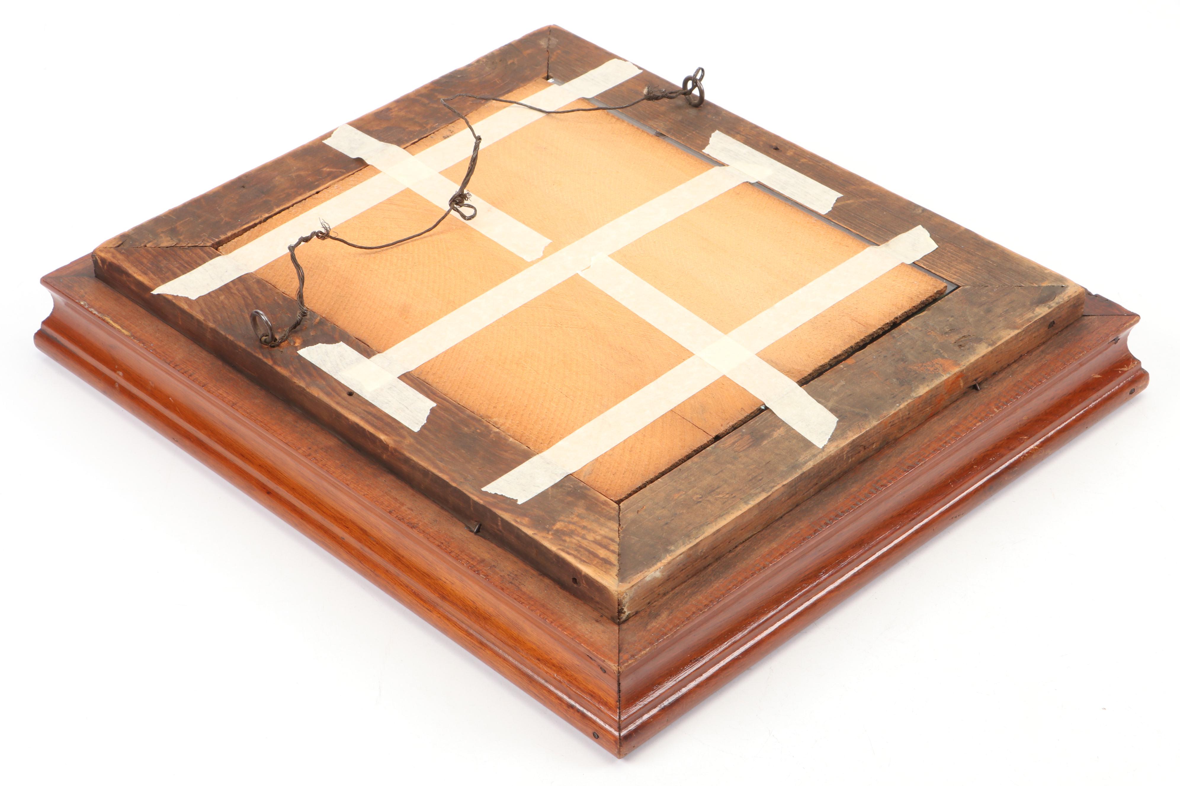 Louis XVI Style Mirrored Shelf with Victorian Parcel Gilt and Wood Frame