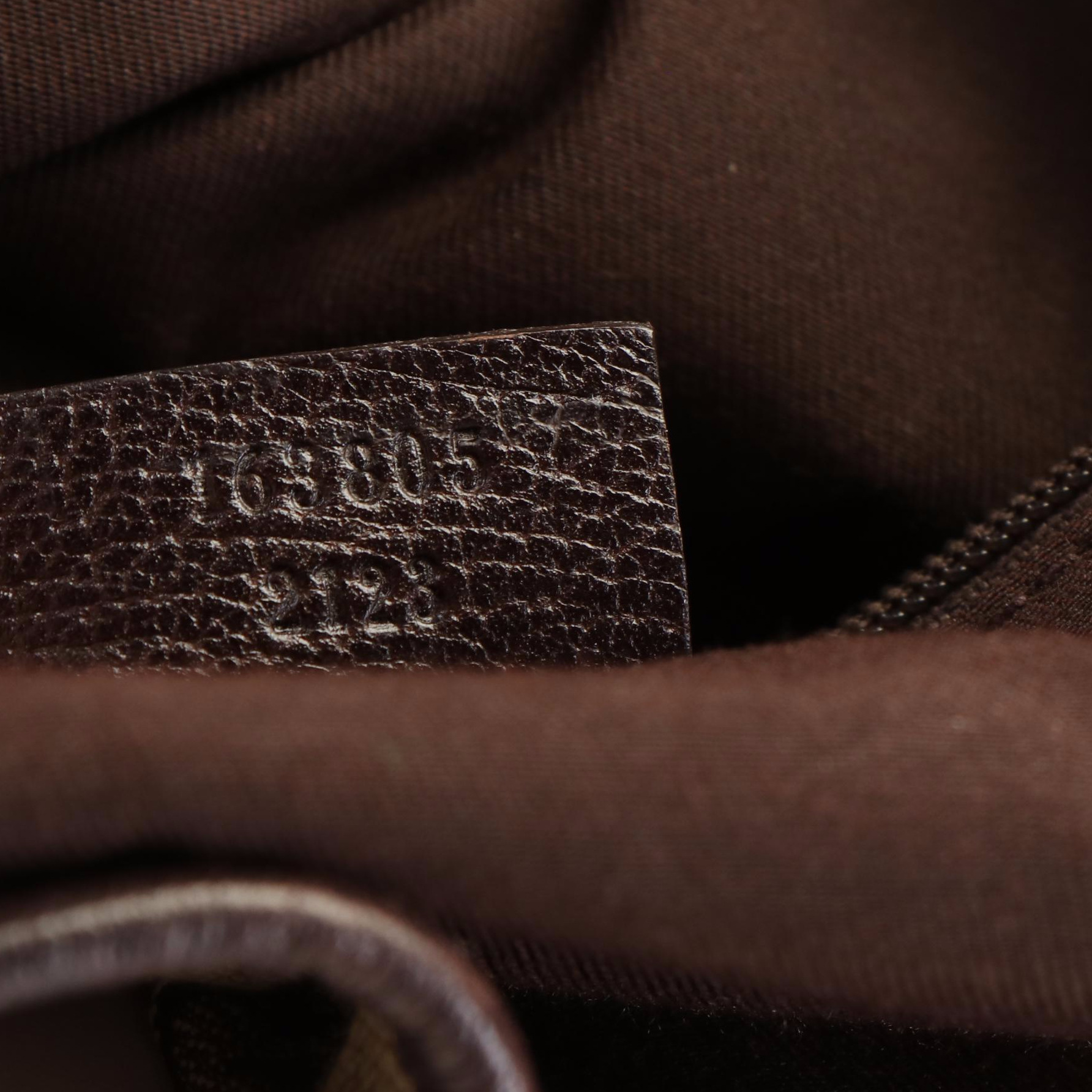 Gucci Princy Shoulder Tote in GG Canvas and Cinghiale Leather