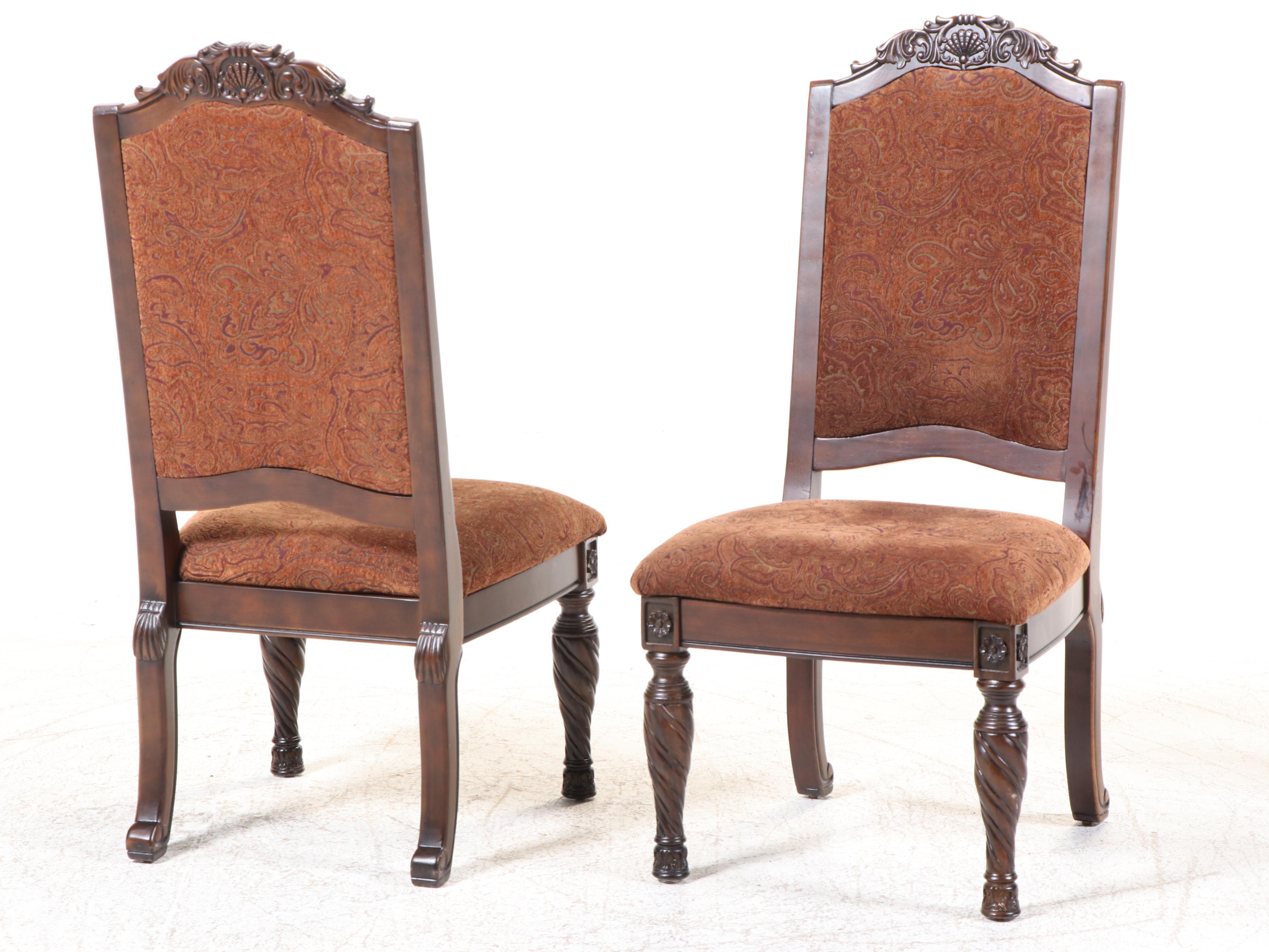 Ashley Furniture "North Shore" Dining Chairs with Wood Dining Table
