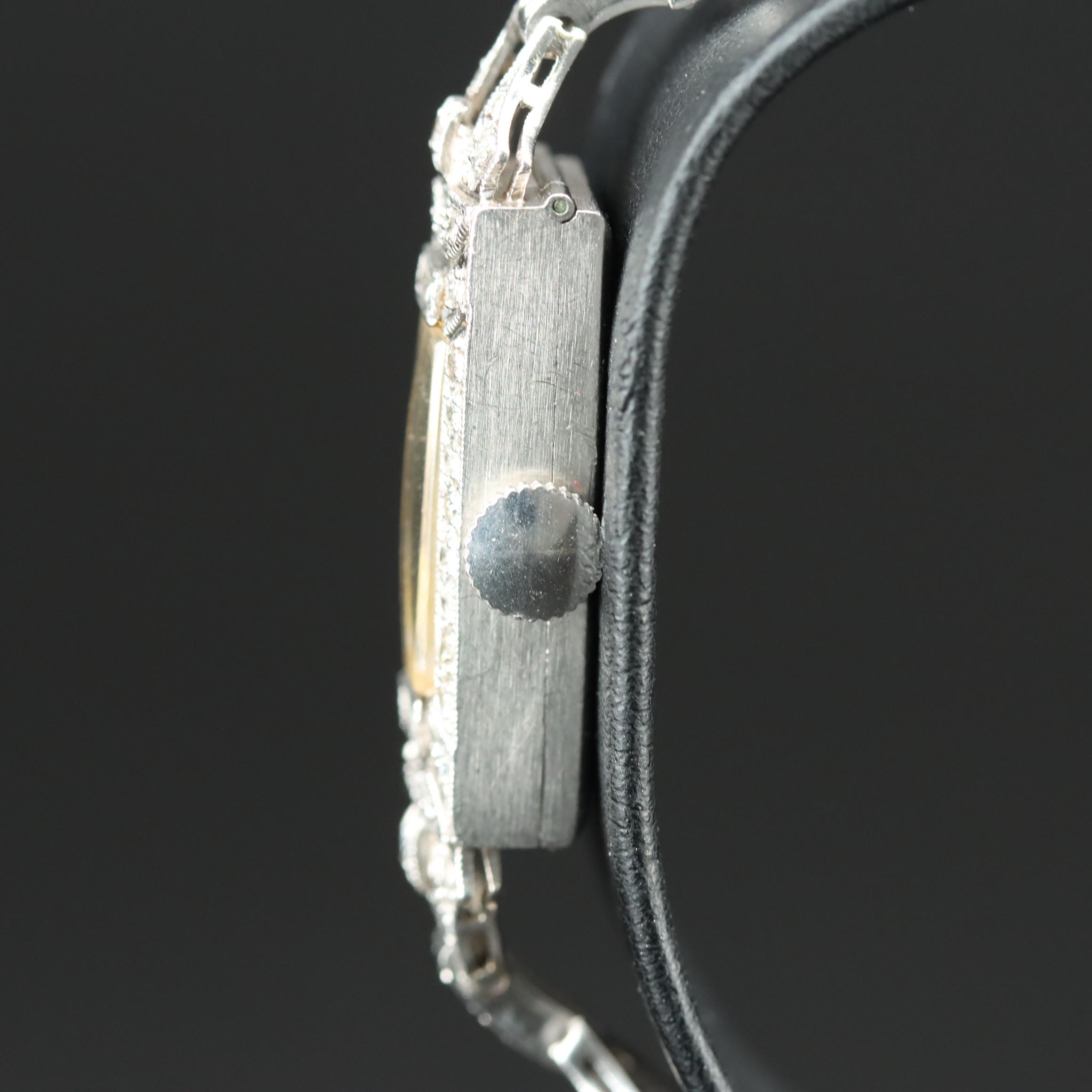 Chateau Cadillac Diamond Set Platinum and White Gold Watch