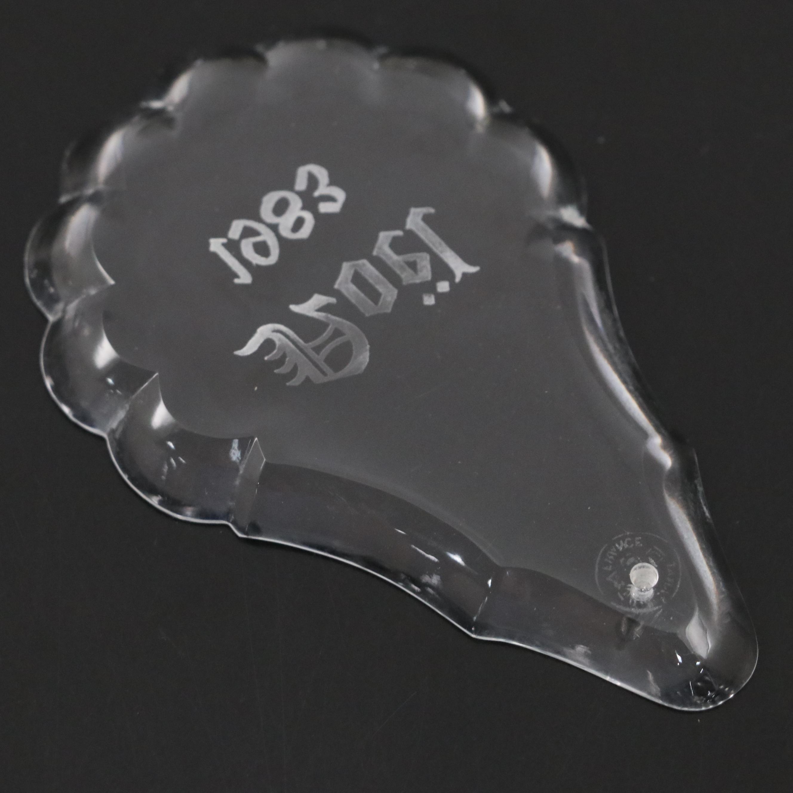 Baccarat Crystal Bear Figurine with 1983 Noël Dish and Ashtray