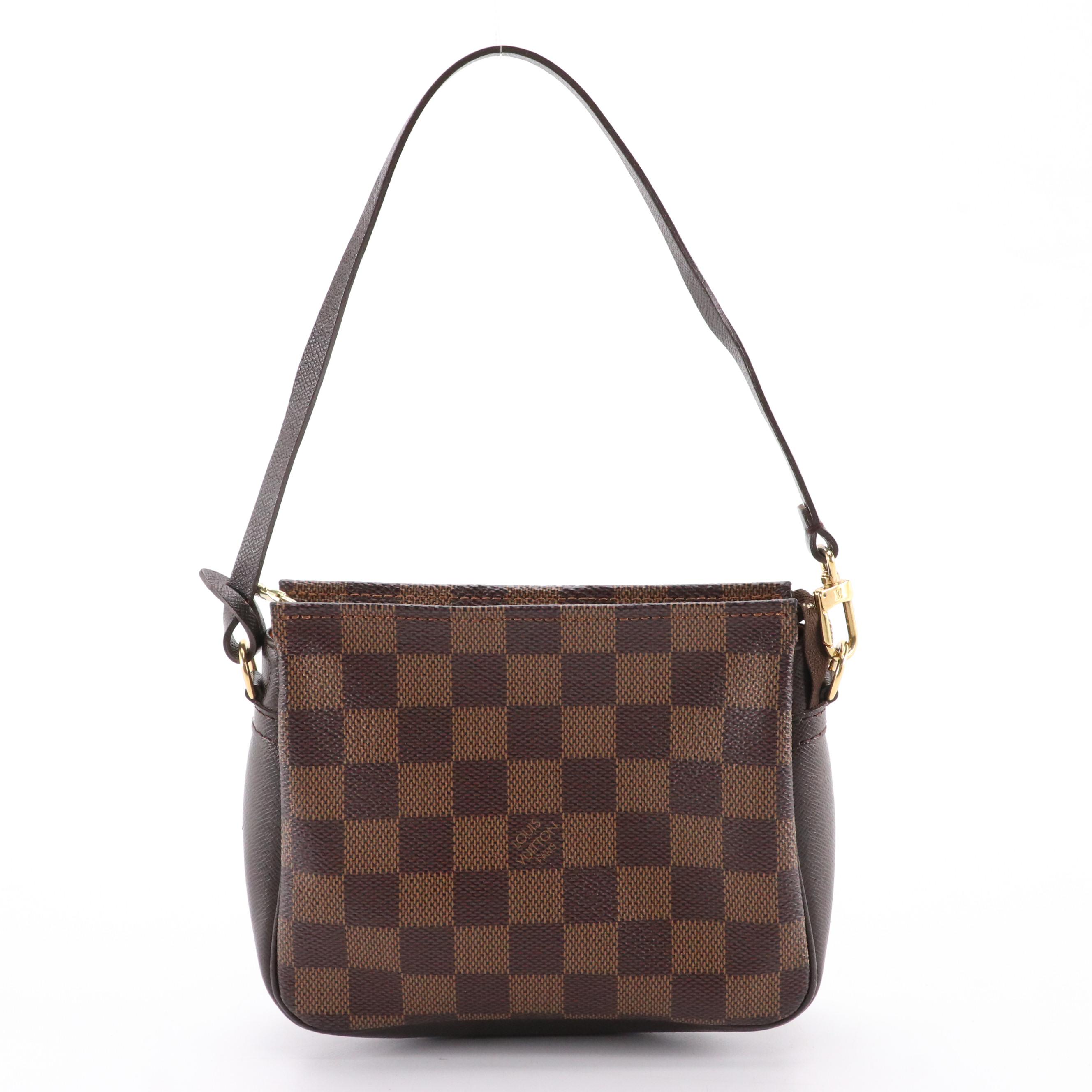 Louis Vuitton Trousse Accessories Pochette Bag in Damier Ebene Canvas