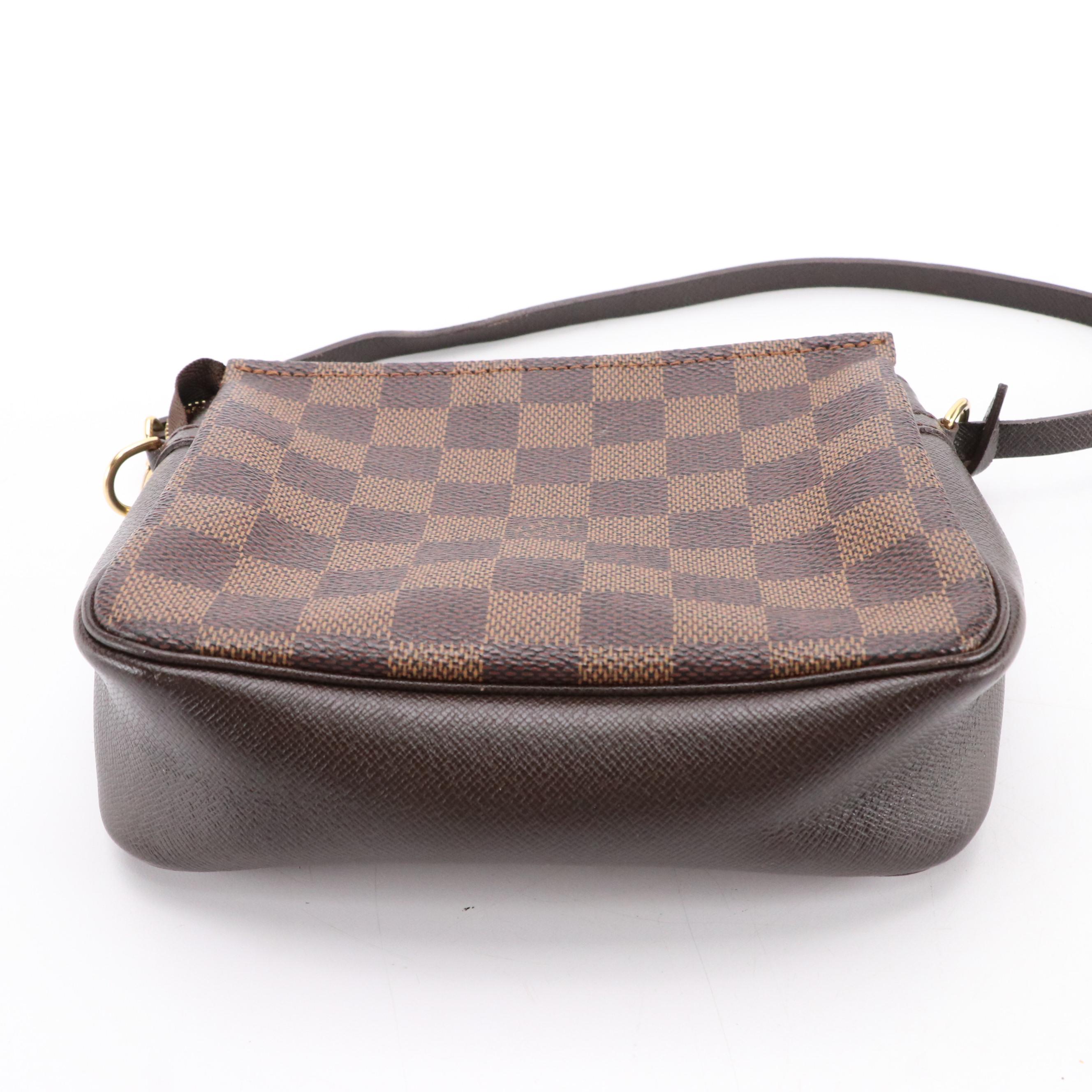 Louis Vuitton Trousse Accessories Pochette Bag in Damier Ebene Canvas