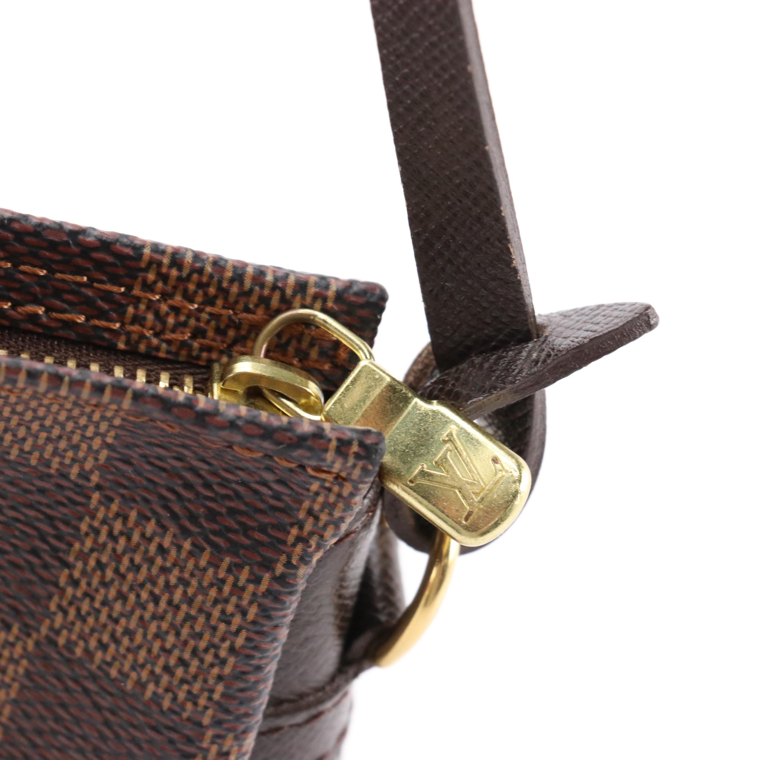 Louis Vuitton Trousse Accessories Pochette Bag in Damier Ebene Canvas