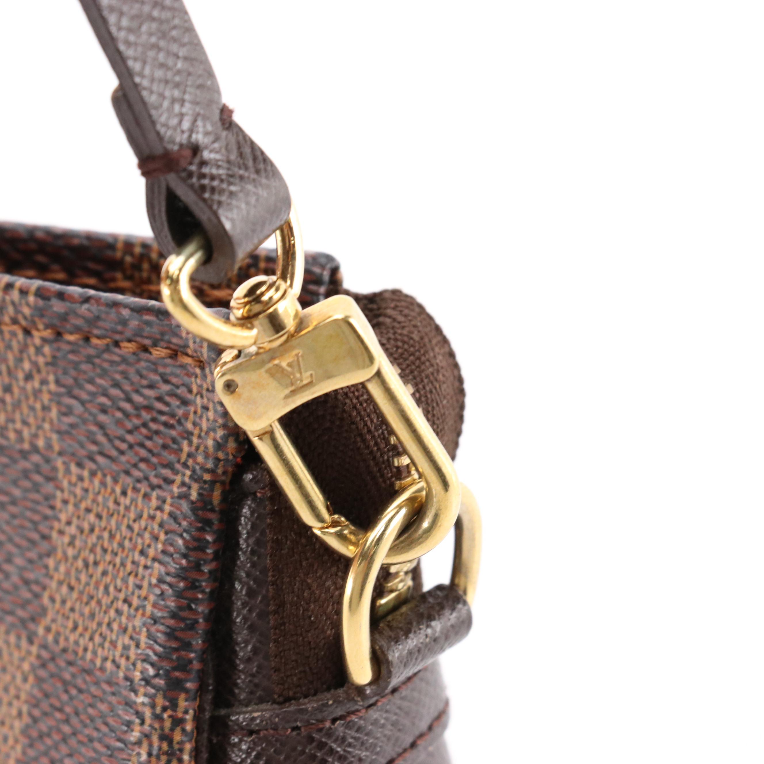 Louis Vuitton Trousse Accessories Pochette Bag in Damier Ebene Canvas